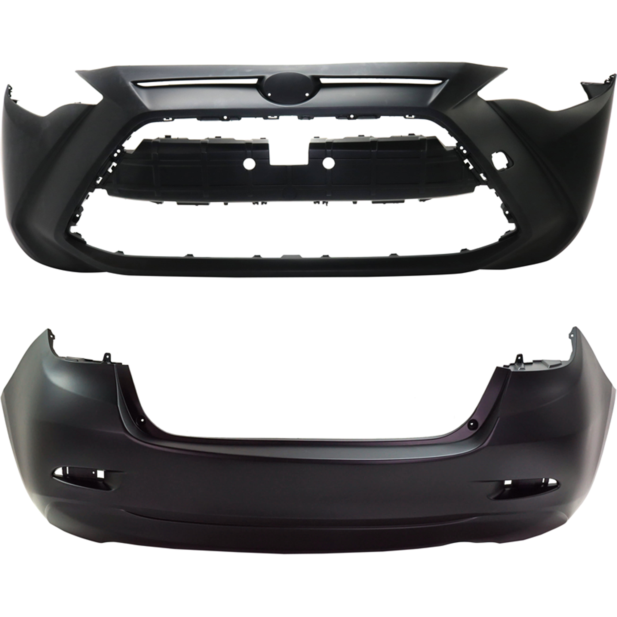 AM YARIS 16-20 YARIS IA 17-18 FRONT AND REAR BUMPER COVER Primed Sedan w R DOT Label CAPA SKU SET RT01030008PQ Partslink TO1000416C TO1100318C OEM 52119WB005-52159WB003