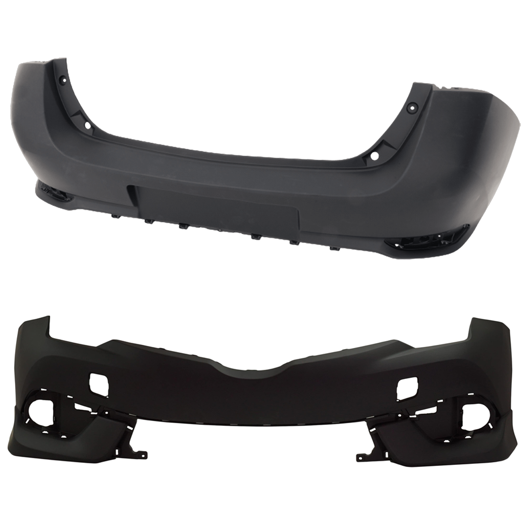 AM IM 16-16 COROLLA IM 17-18 FRONT AND REAR BUMPER COVER Primed CAPA SKU SET RT01030025PQ Partslink SC1000112C TO1100356C OEM 5211912990-5215912950