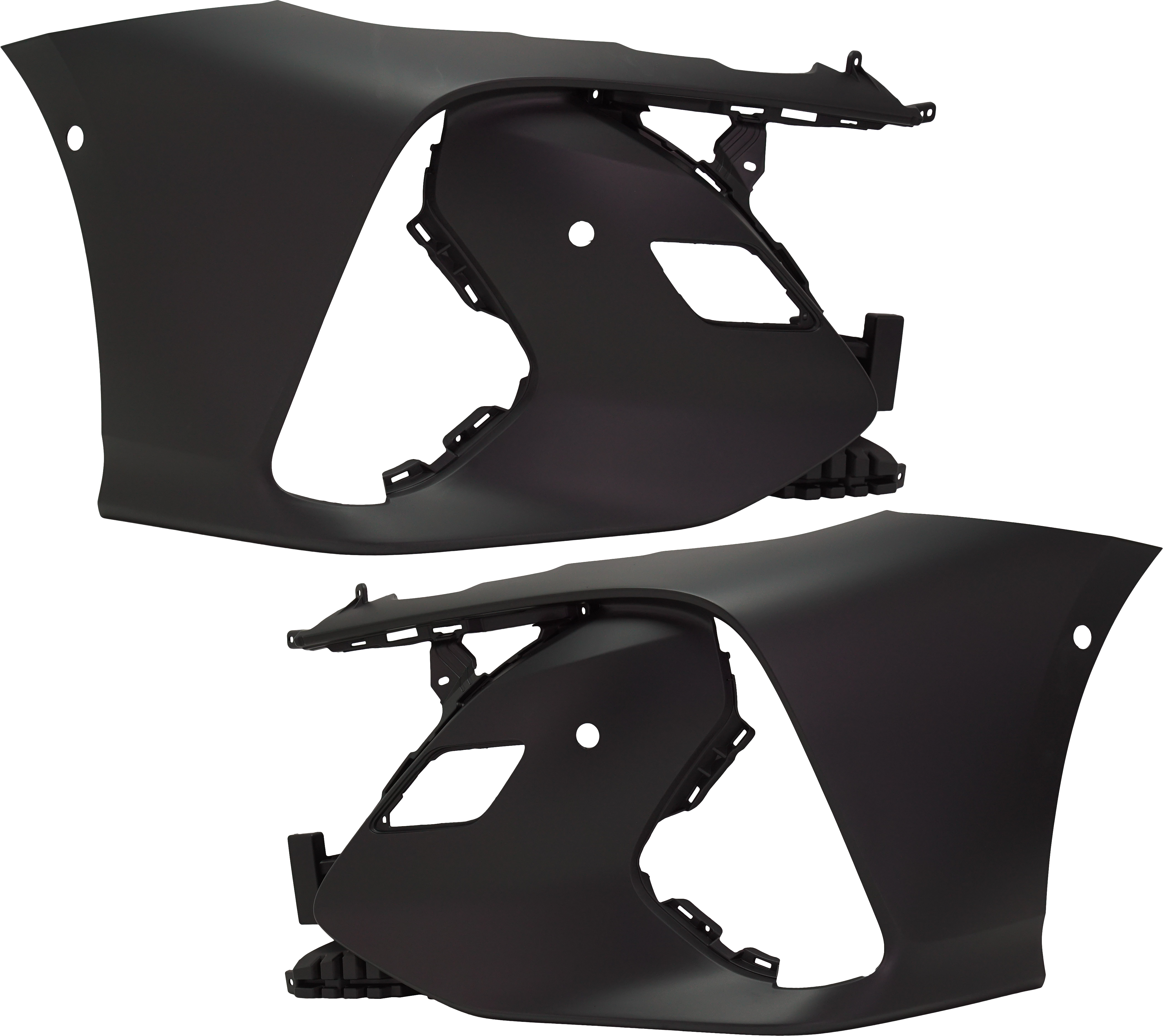 AM PRIUS PRIME 17-22 FRONT BUMPER COVER RH AND LH Primed w Parking Aid Sensor Holes SKU SET RT01030033P Partslink TO1017101 TO1016101 OEM 5211247902-5211347902