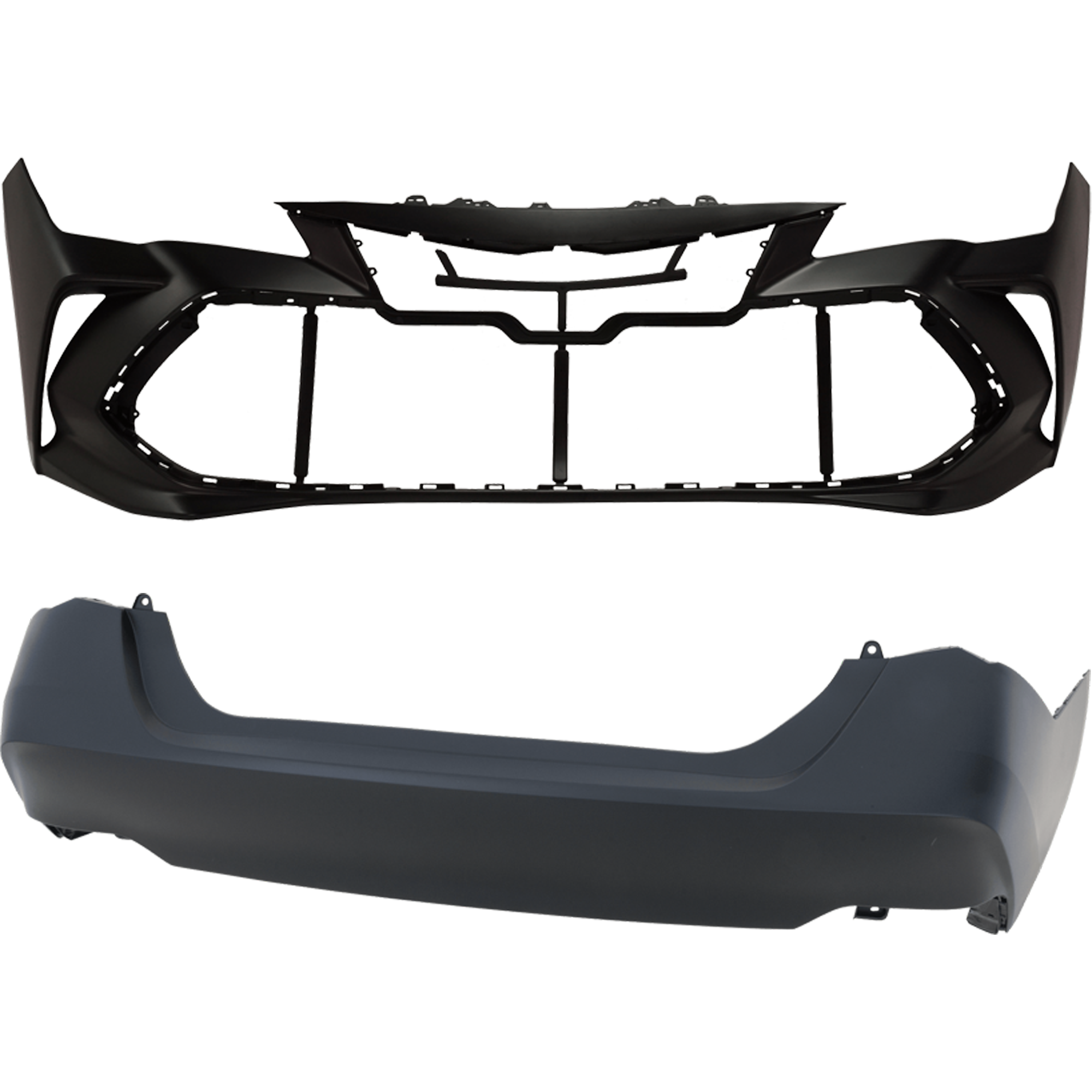 AM AVALON 19-22 FRONT AND REAR BUMPER COVER Primed Limited Touring Hybrid Models w Parking Aid Sensor Holes SKU SET RT01030050P A