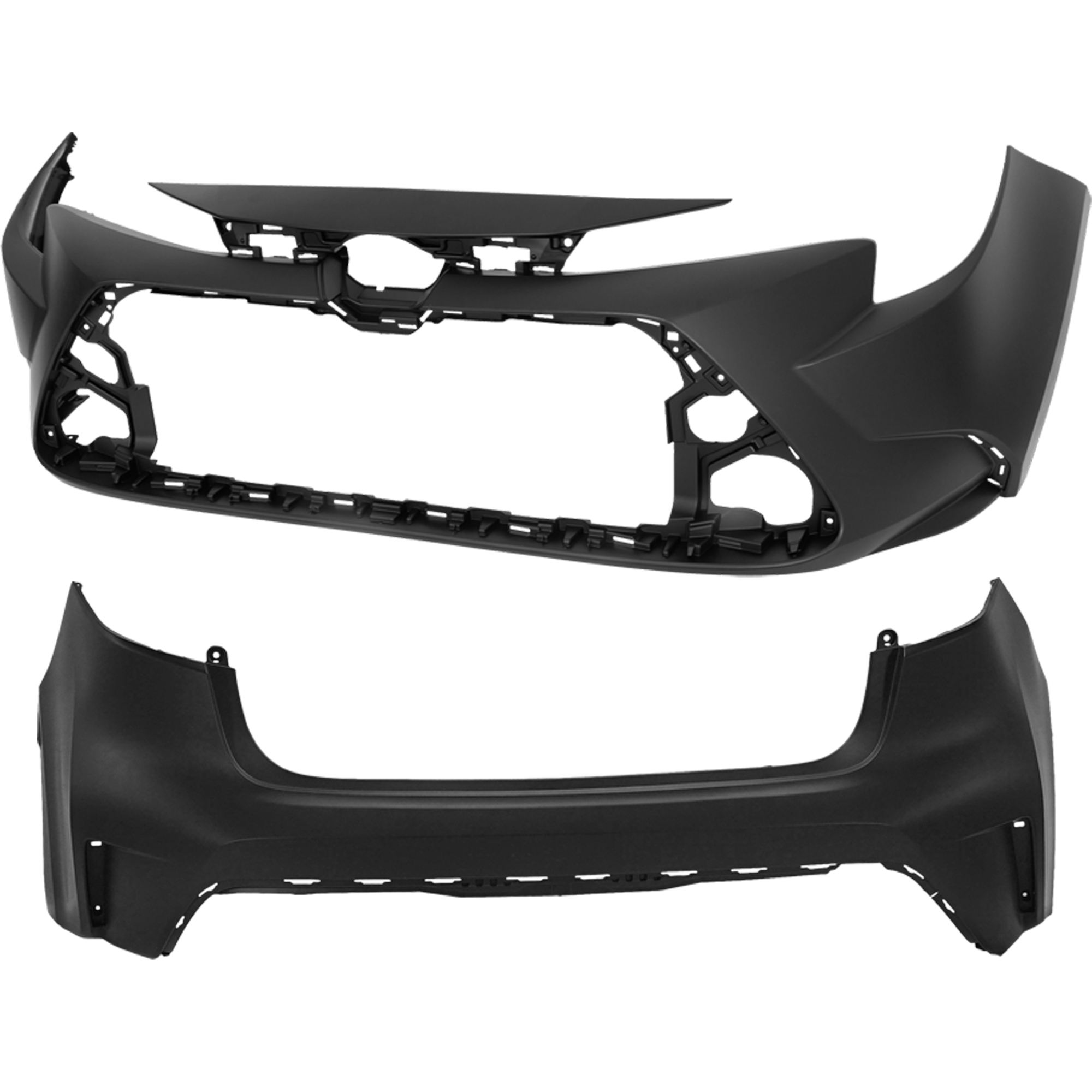 AM COROLLA 20-24 FRONT AND REAR BUMPER COVER Primed L LE XLE Models Sedan North America Built Vehicle SKU SET RT01030053P