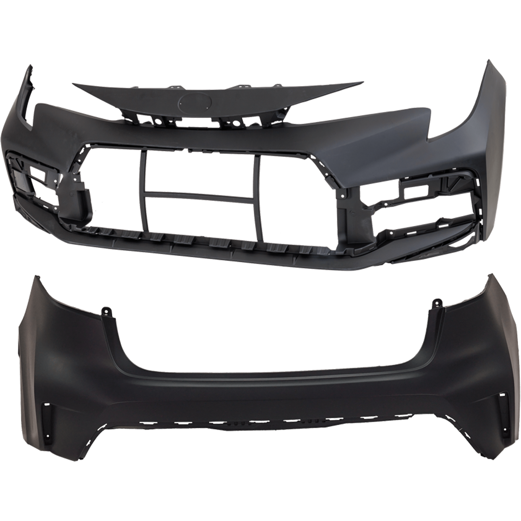 AM COROLLA 22-24 FRONT AND REAR BUMPER COVER Primed SE XSE Models Sedan Japan Built Vehicle w o APEX Edition CAPA SKU SET RT01030060PQ Partslink TO1000465C TO1100353C OEM 5211912999-521590X927
