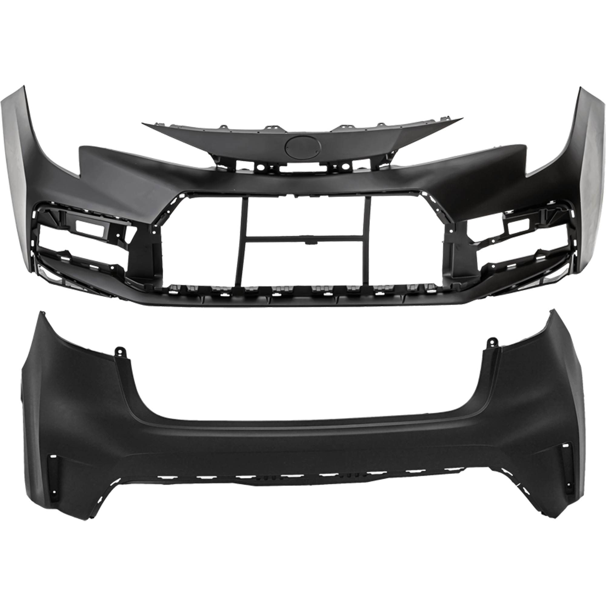 AM COROLLA 22-24 FRONT AND REAR BUMPER COVER Primed SE XSE Models Sedan Japan Built Vehicle w o APEX Edition SKU SET RT01030060P