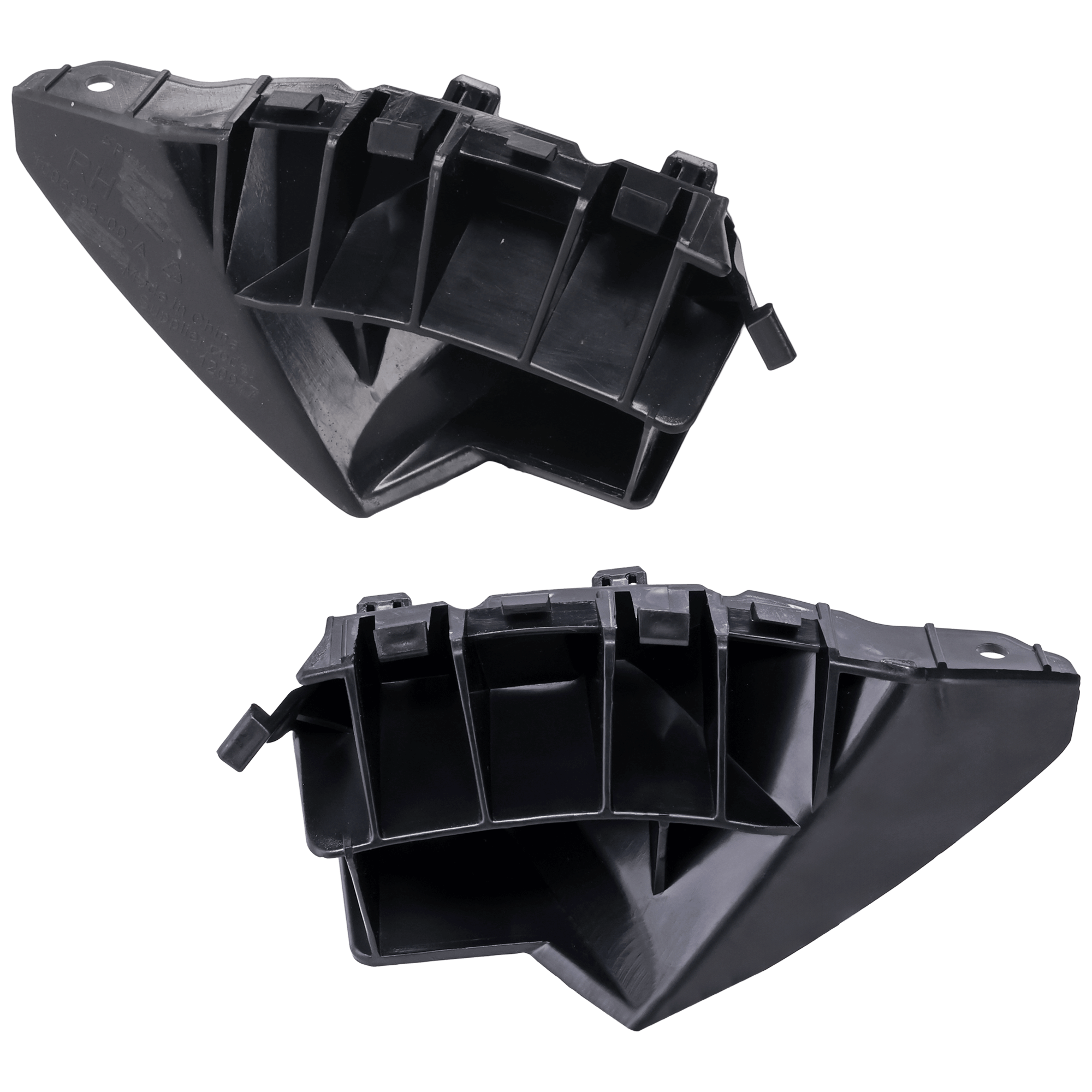 AM MODEL S 12-21 FRONT BUMPER BRACKET RH AND LH Outer Cover Bracket To and From 04-16 SKU SET RT01310081 Partslink TA1042101 TA1043101 OEM 109549500A 109549600A