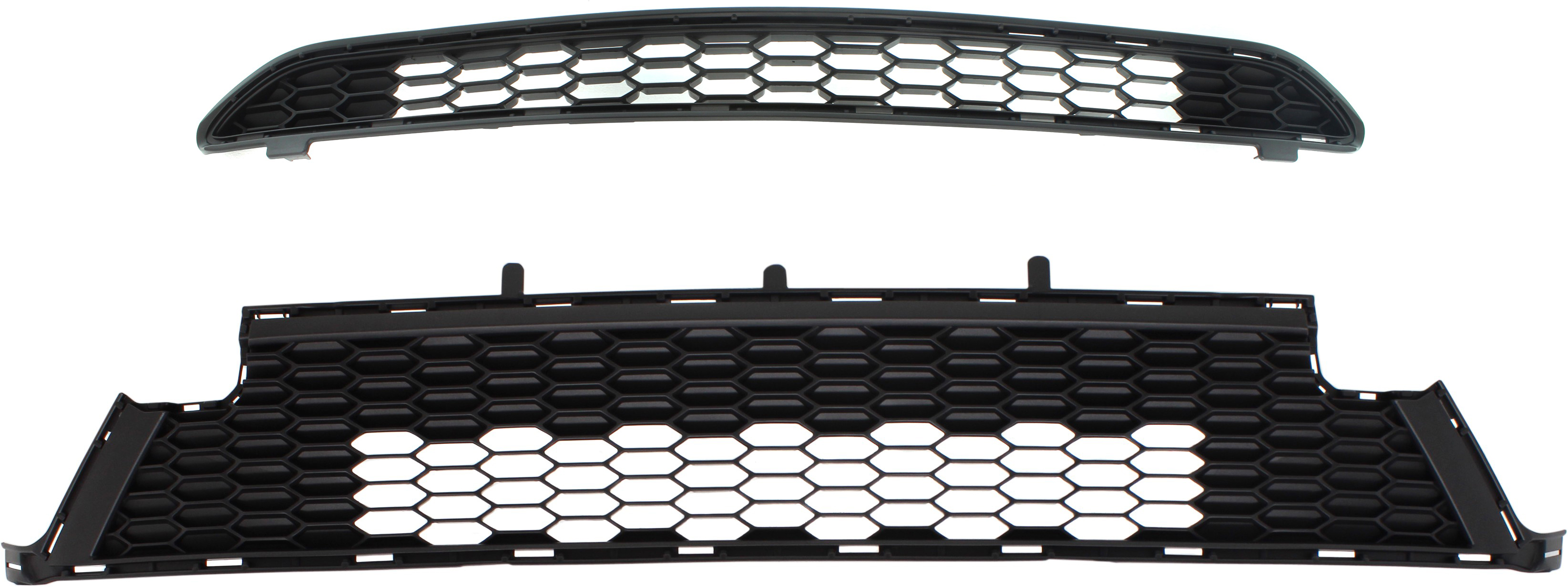 AM RAV4-16-18 FRONT BUMPER GRILLE Upper and Lower Textured Dark Gray SE Model w o Front View Camera SKU SET RT01530004-2 Partslink TO1036167 TO1036171 OEM 531130R070-531120R100