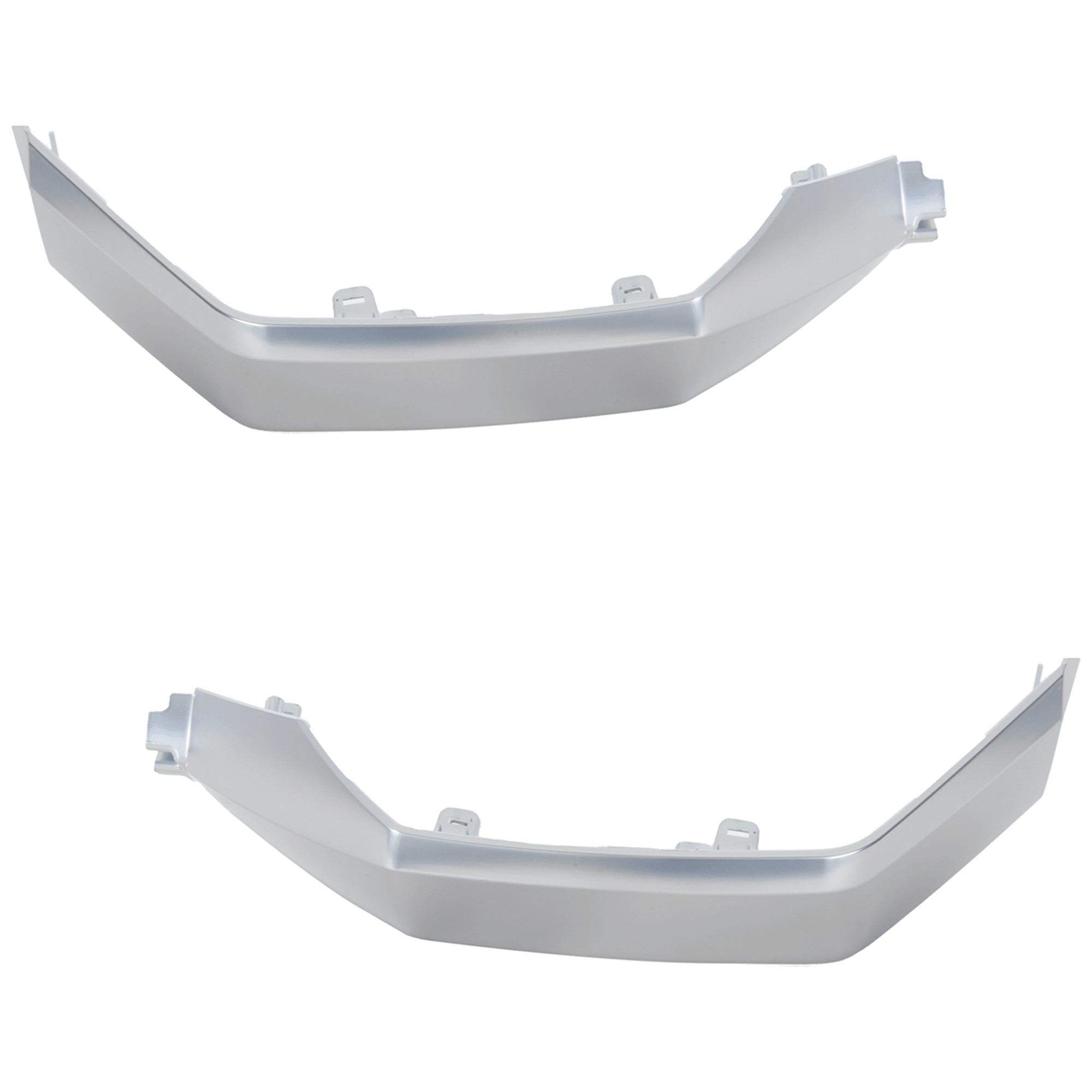 AM TUNDRA 22-25 FRONT BUMPER MOLDING RH AND LH Cover Molding Satin Chrome CAPA SKU SET RT01590053Q Partslink TO1046127C TO1047127C OEM 527120C060-527130C060