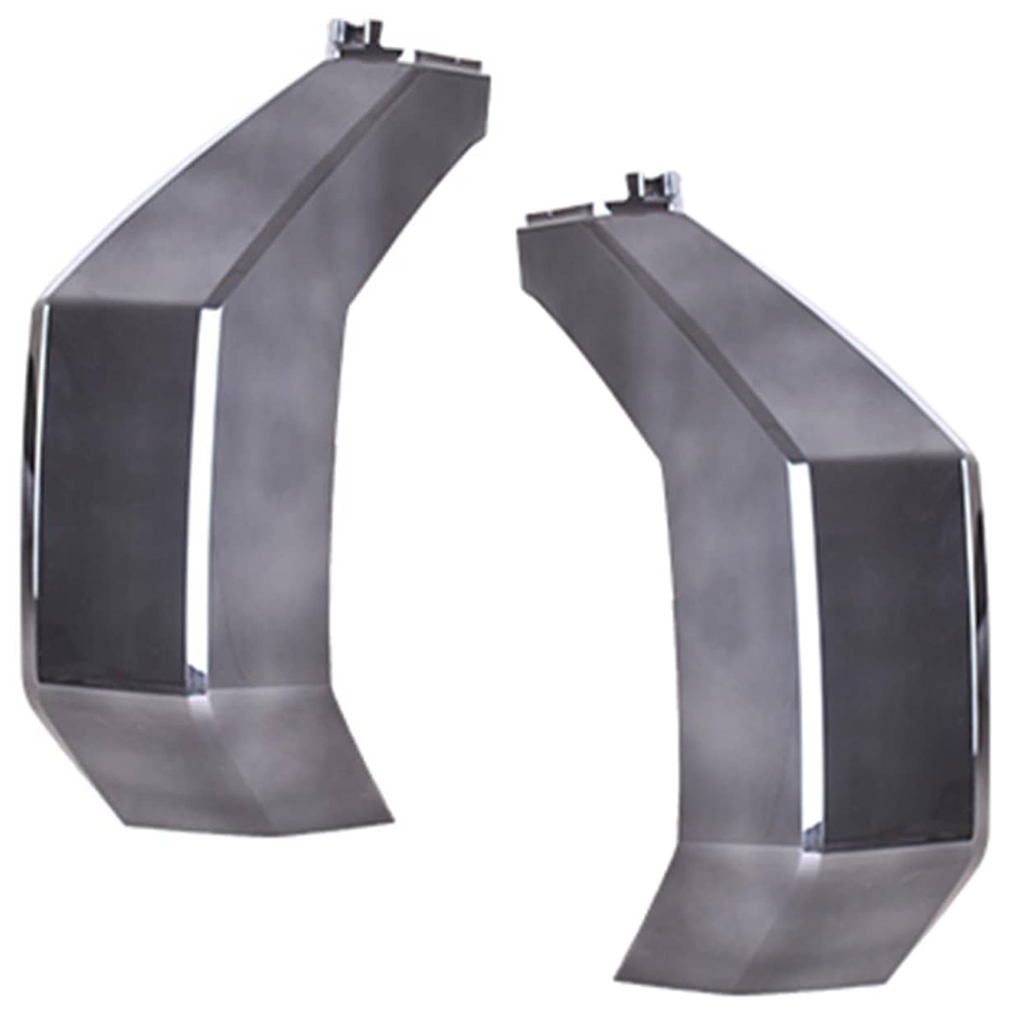 AM TUNDRA 22-25 FRONT BUMPER MOLDING RH AND LH Cover Molding Dark Chrome Crew Cab Pickup CAPA SKU SET RT01590069Q Partslink TO1046129C TO1047129C OEM 527120C070-527130C070