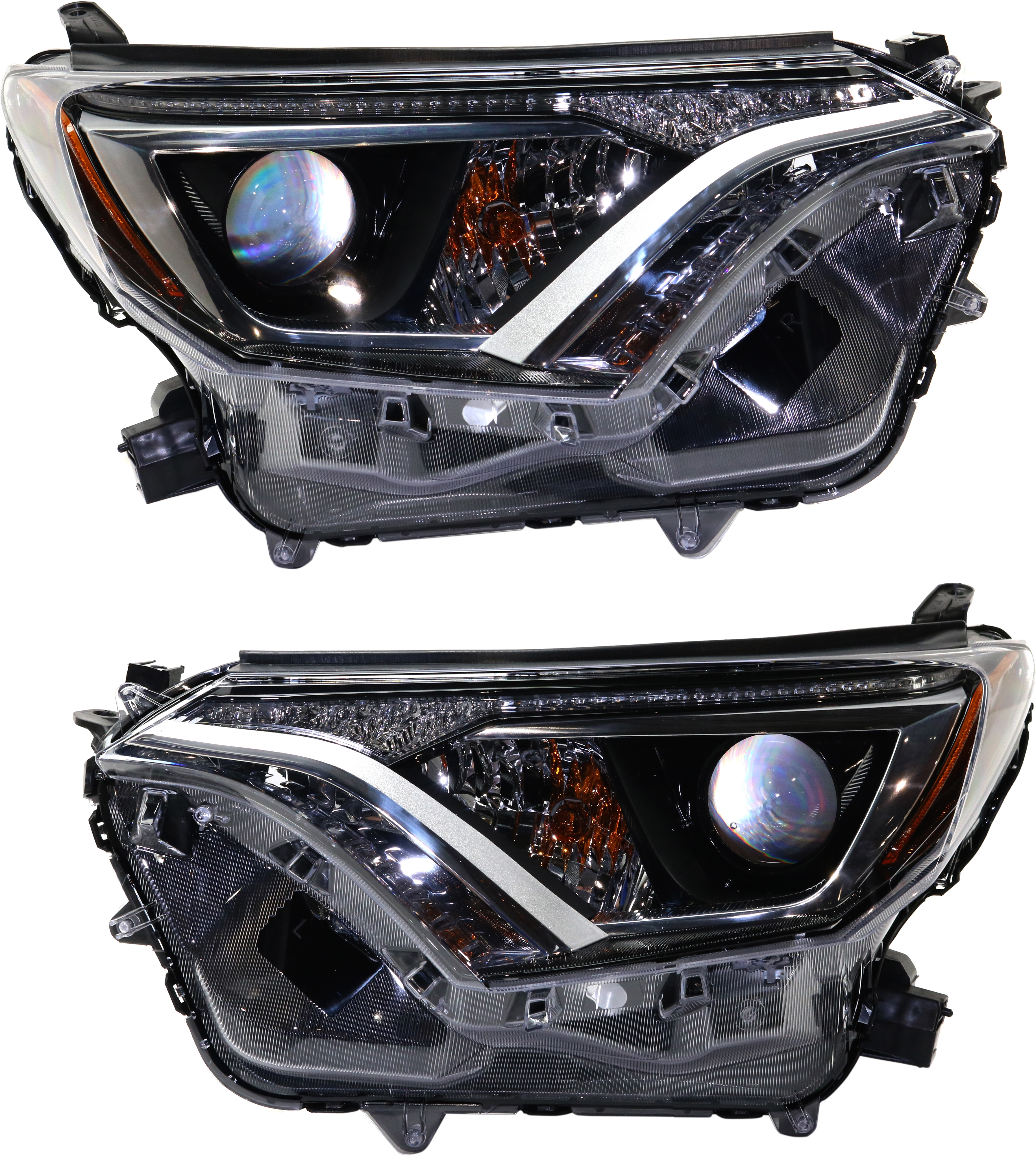 AM RAV4-16-18 HEAD LAMP RH AND LH Assembly Halogen North America Built Exc. Hybrid Model SKU SET RT10010003 Partslink TO2503247 TO2502247 OEM 811100R080-811500R080