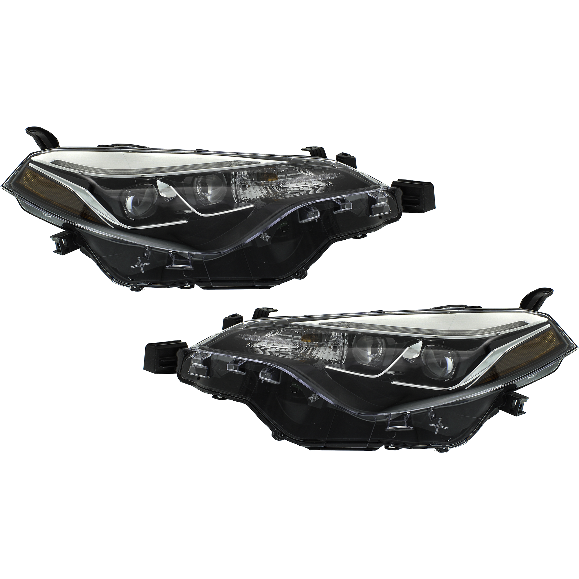 AM COROLLA 17-19 HEAD LAMP RH AND LH Set of 2 Assembly Multi LED w LED DRL SE XLE XSE 50th Anniv Special Ed. Models Sedan CAPA SKU SET RT10010019Q Partslink TO2503250C TO2502250C OEM 8111002M90-8115002M90