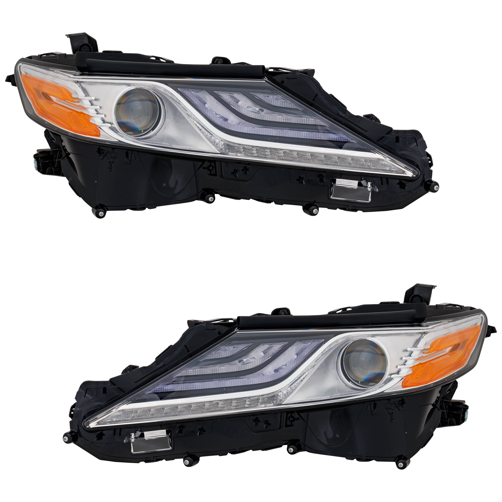 AM CAMRY 18-18 HEAD LAMP RH AND LH Assembly LED XLE Model w LED Signal Light Hybrid XLE w o Adaptive Headlights Models SKU SET RT10010035 Partslink TO2502256 TO2503256 OEM 8111006D70-8115006D70