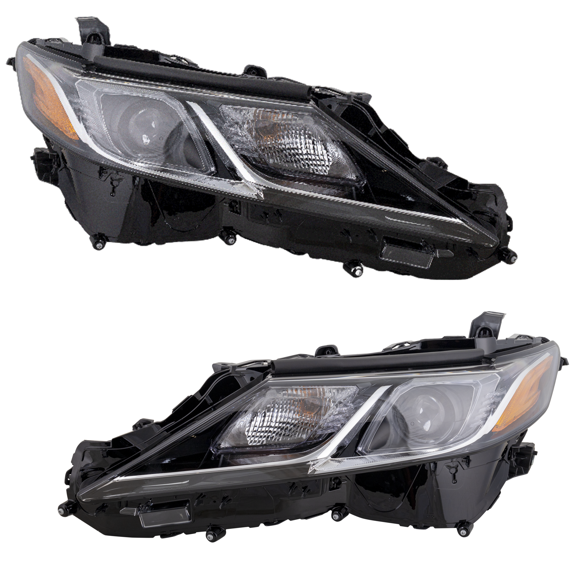 AM CAMRY 18-18 HEAD LAMP RH AND LH Assembly L LE SE North America Built Vehicle Hybrid Models CAPA SKU SET RT10010047Q Partslink TO2503255C TO2502255C OEM 8111006C40-8115006C40
