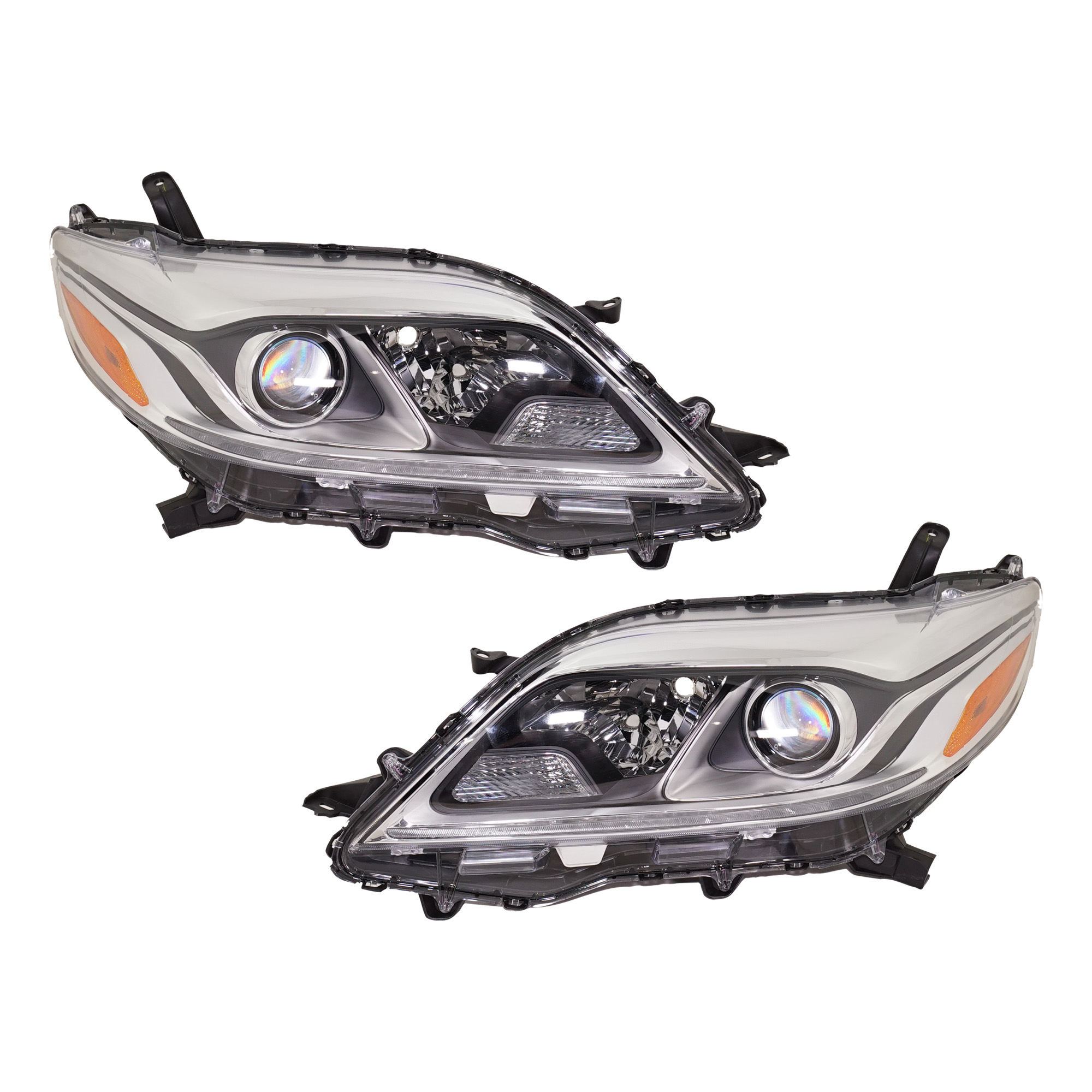 AM SIENNA 15-20 HEAD LAMP RH AND LH Lens and Housing HID Xenon w o HID Kit SKU SET RT10010117 Partslink TO2519154 TO2518154 OEM 8114508070-8118508070
