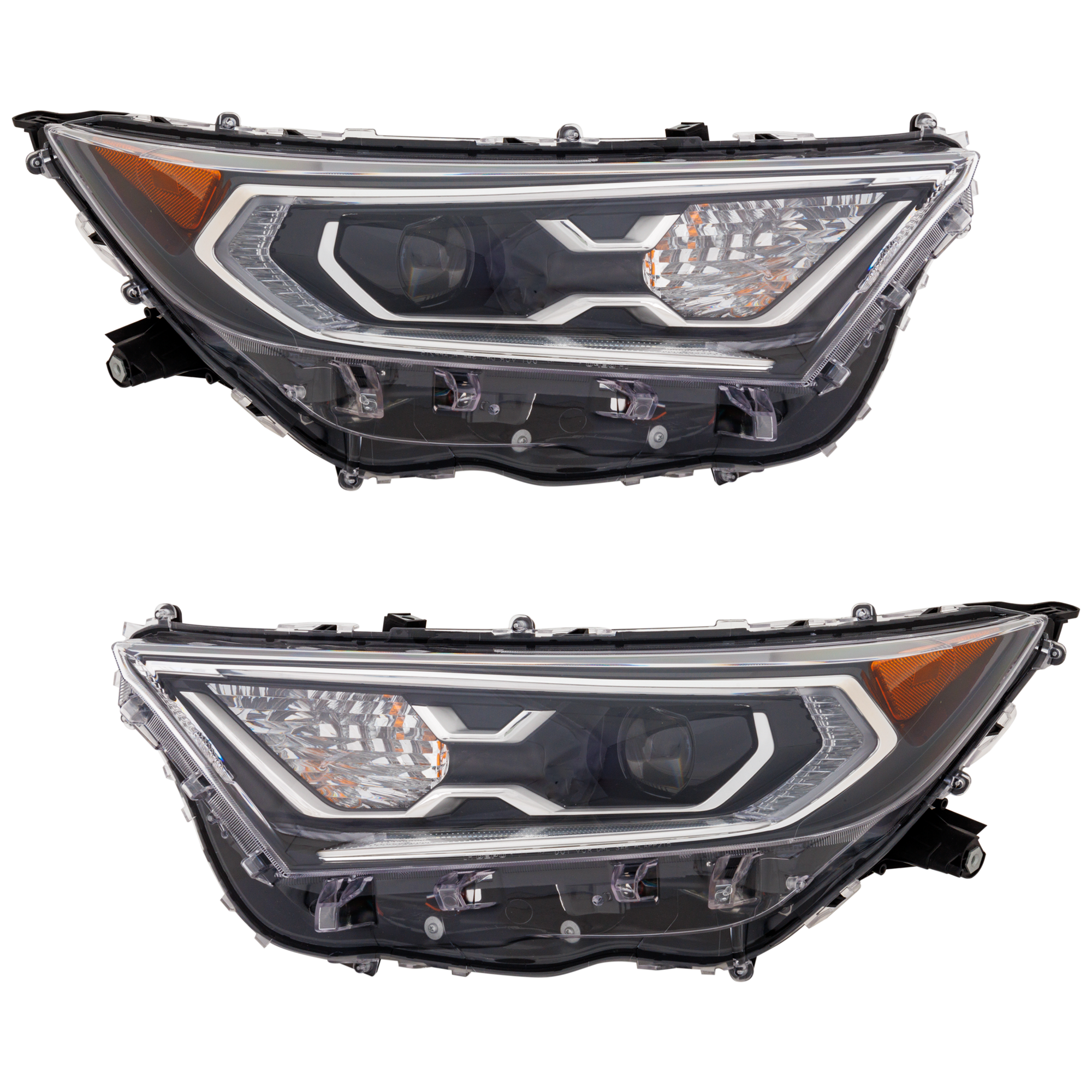 AM RAV4 HYBRID 19-21 HEAD LAMP RH AND LH Assembly LED w o Adaptive Headlight Limited XLE XLE Premium XSE Models North America Built Vehicle SKU SET RT10010191 Partslink TO2503292 TO2502292 OEM 811100R162-811500R162
