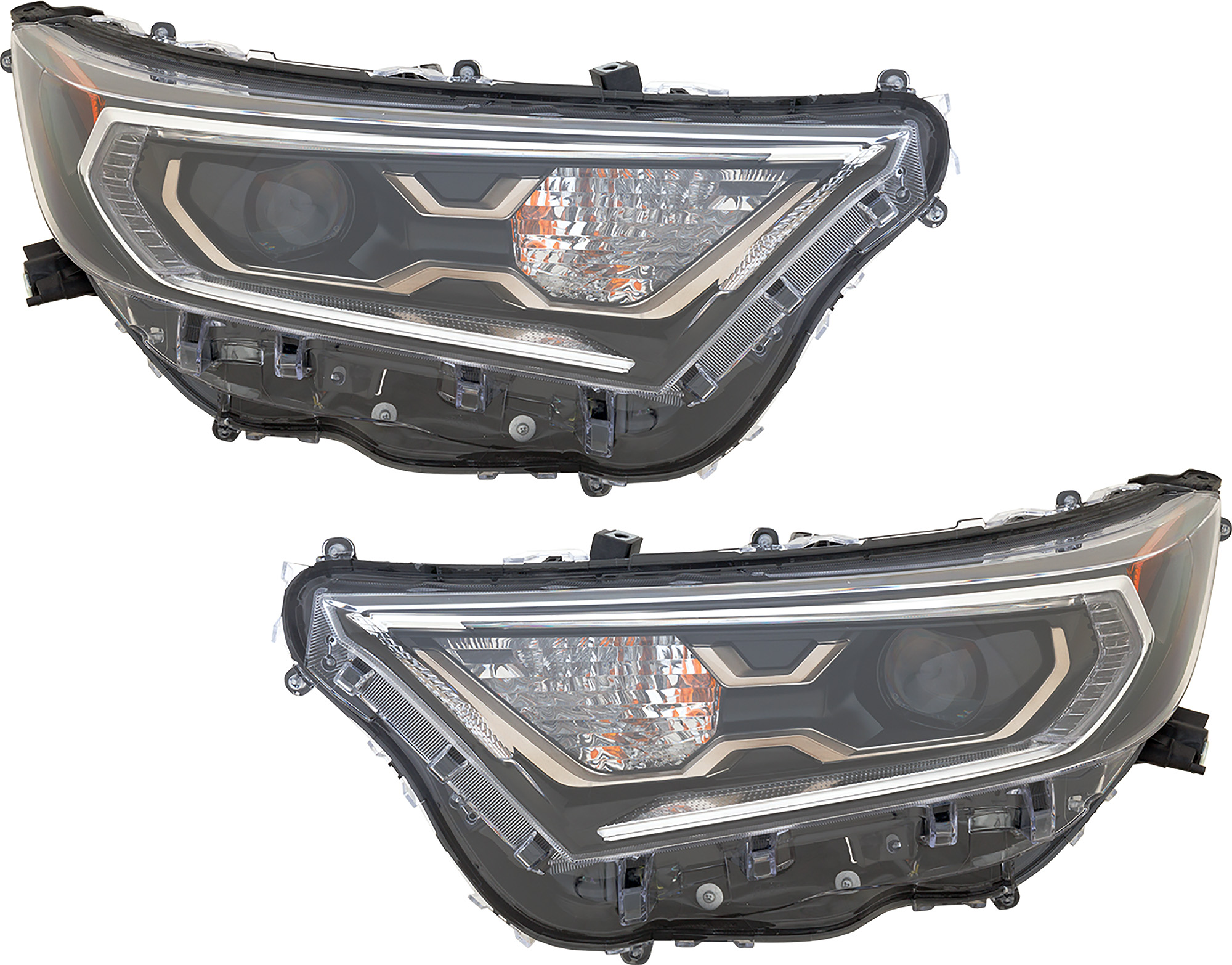 AM RAV4 PRIME 21-21 HEAD LAMP RH AND LH Assembly LED w o Adaptive Headlamps SKU SET RT10010221A Partslink TO2503301 TO2502301 OEM 8113042B11-8117042B11