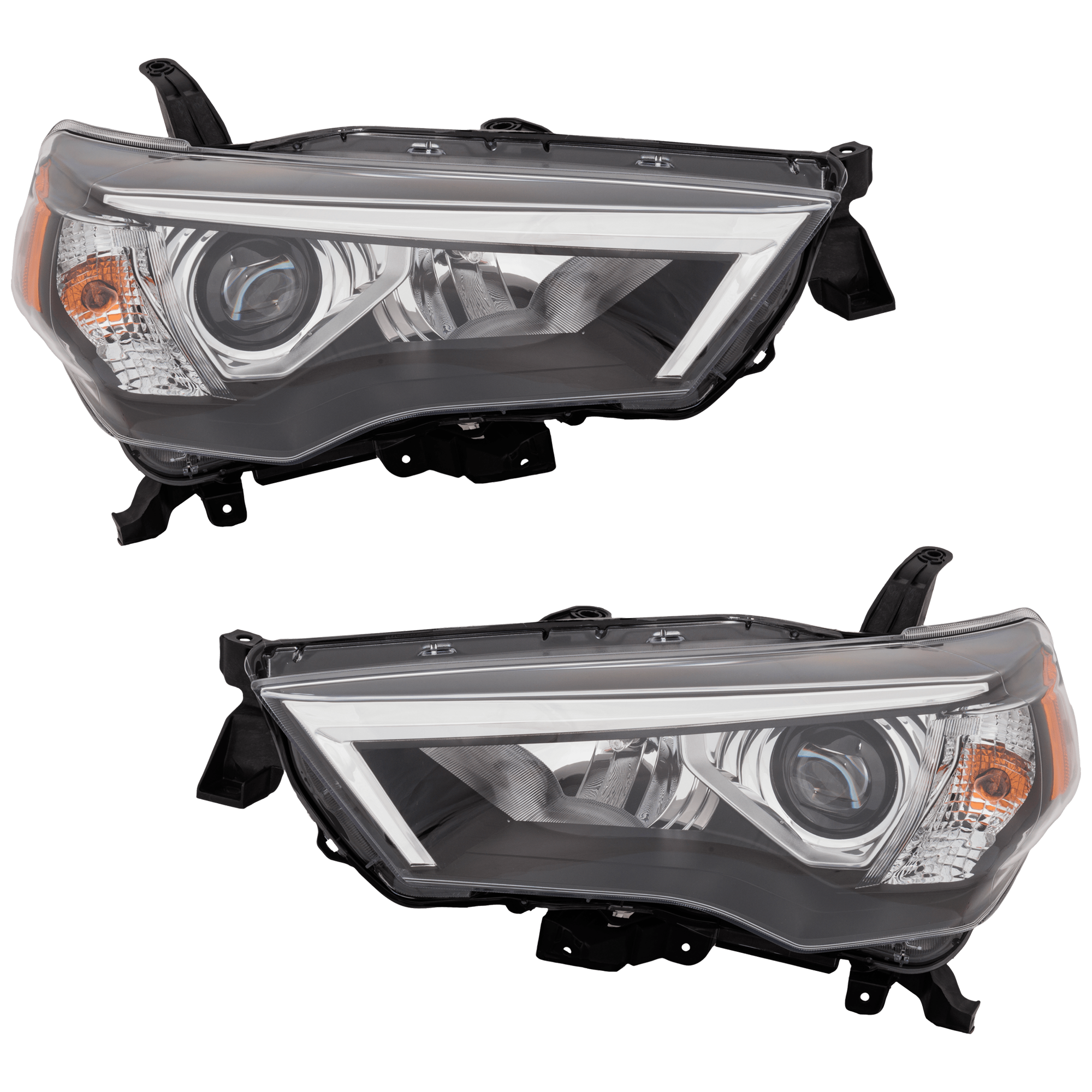 AM 4RUNNER 21-23 HEAD LAMP RH AND LH Assembly Halogen LED w o Auto Headlights CAPA SKU SET RT10010253AQ Partslink TO2503308C TO2502308C OEM 8114035610-8107035600