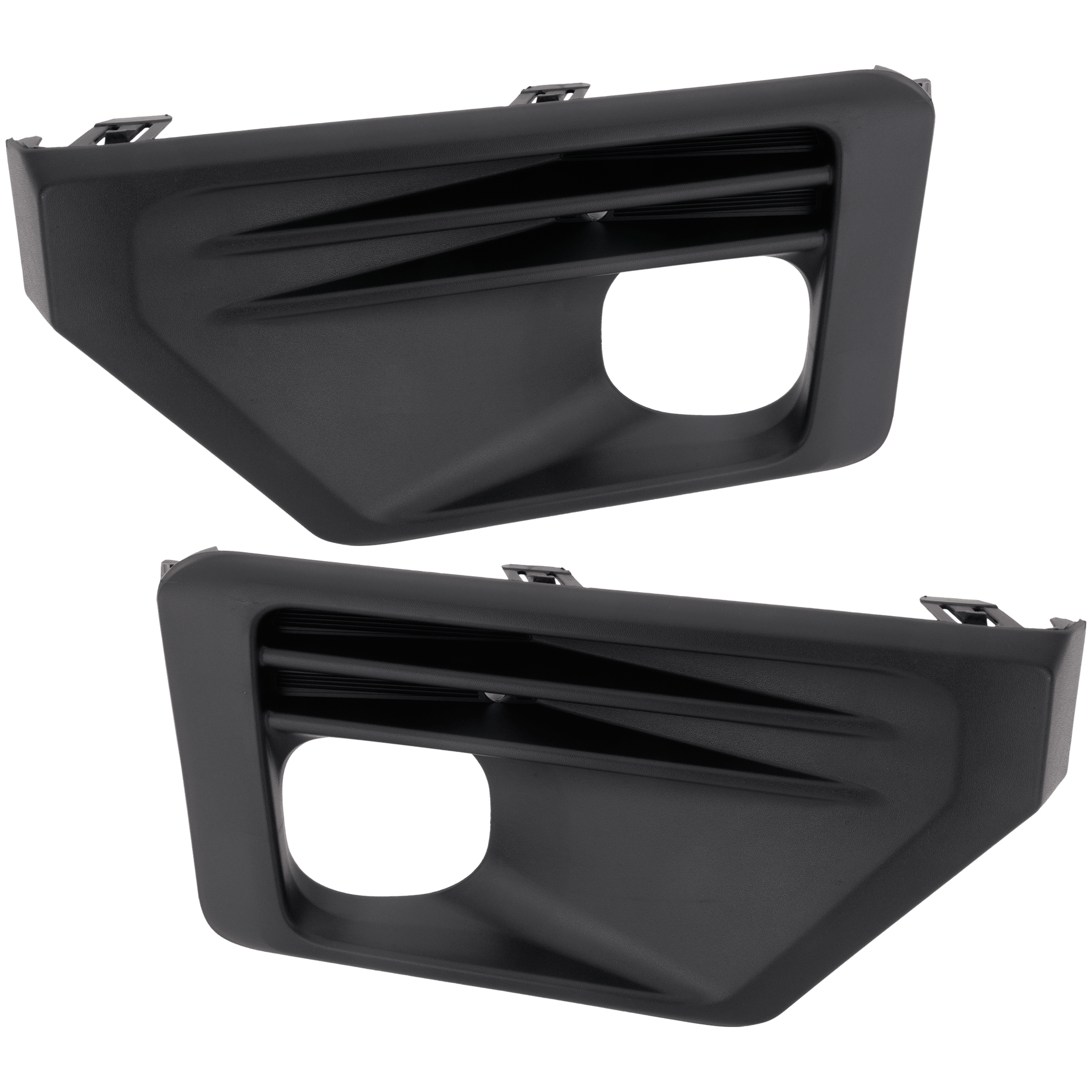 AM RAV4-19-24 FRONT FOG LAMP MOLDING RH AND LH Set of 2 Textured Adventure Trail TRD Off Road Models SKU SET RT10820019 Partslink TO1038226 TO1039226 OEM 521270R170-521280R170