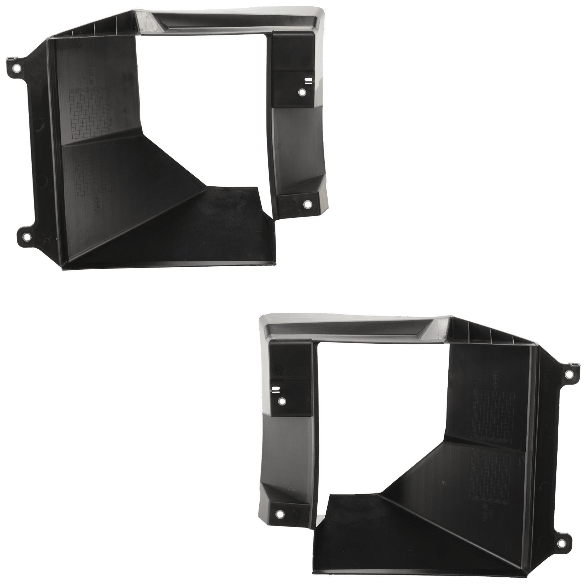 AM TUNDRA 22-23 RADIATOR SUPPORT AIR INTAKE DUCT RH AND LH CAPA SKU SET RT16330007Q Partslink TO1038255C TO1039255C OEM 165C1F4010-165D1F4010