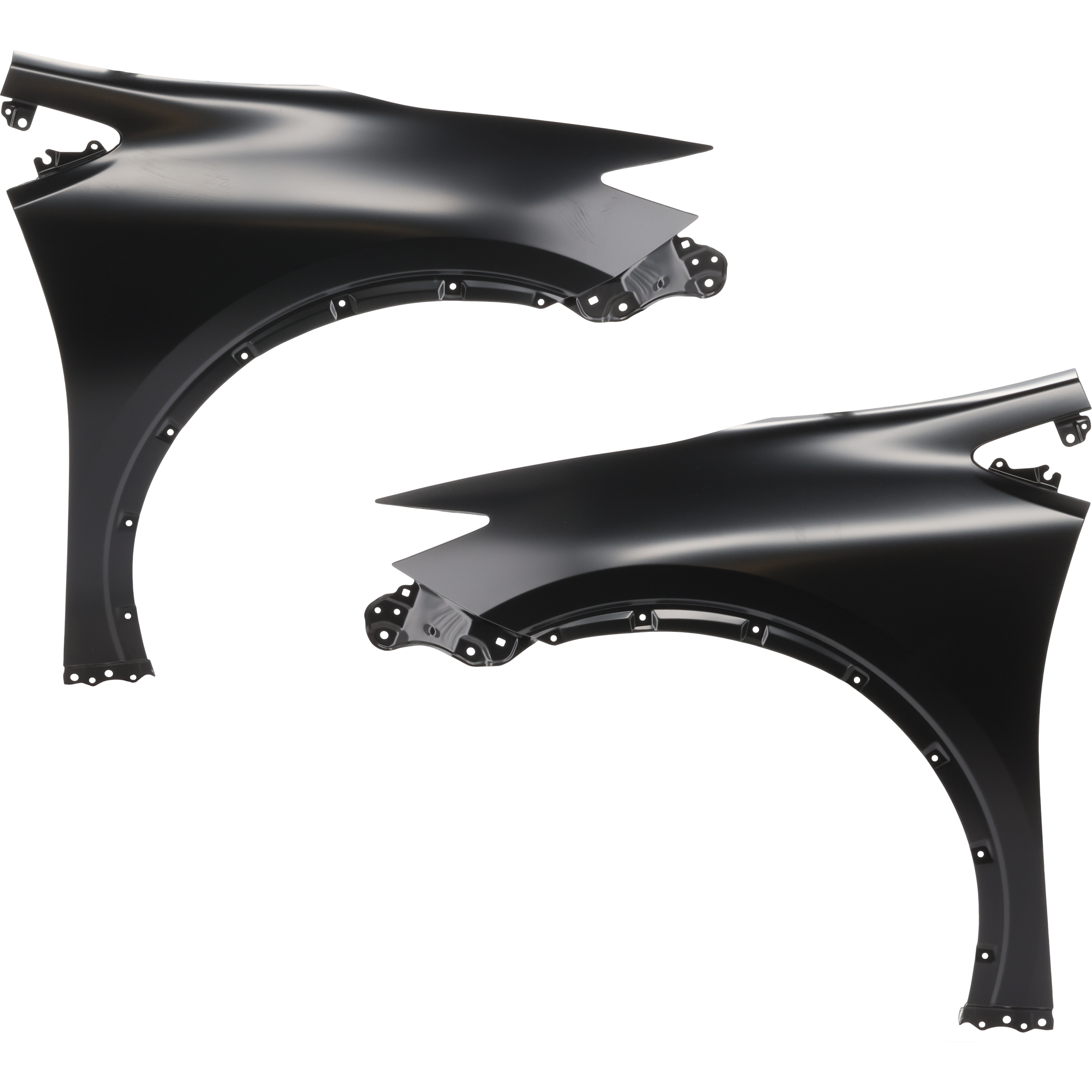 AM PRIUS PRIUS PRIME 23-25 FRONT FENDER RH AND LH Black Plastic CAPA SKU SET RT22010041Q Partslink TO1240286C TO1241286C OEM 5380147110-5380247130
