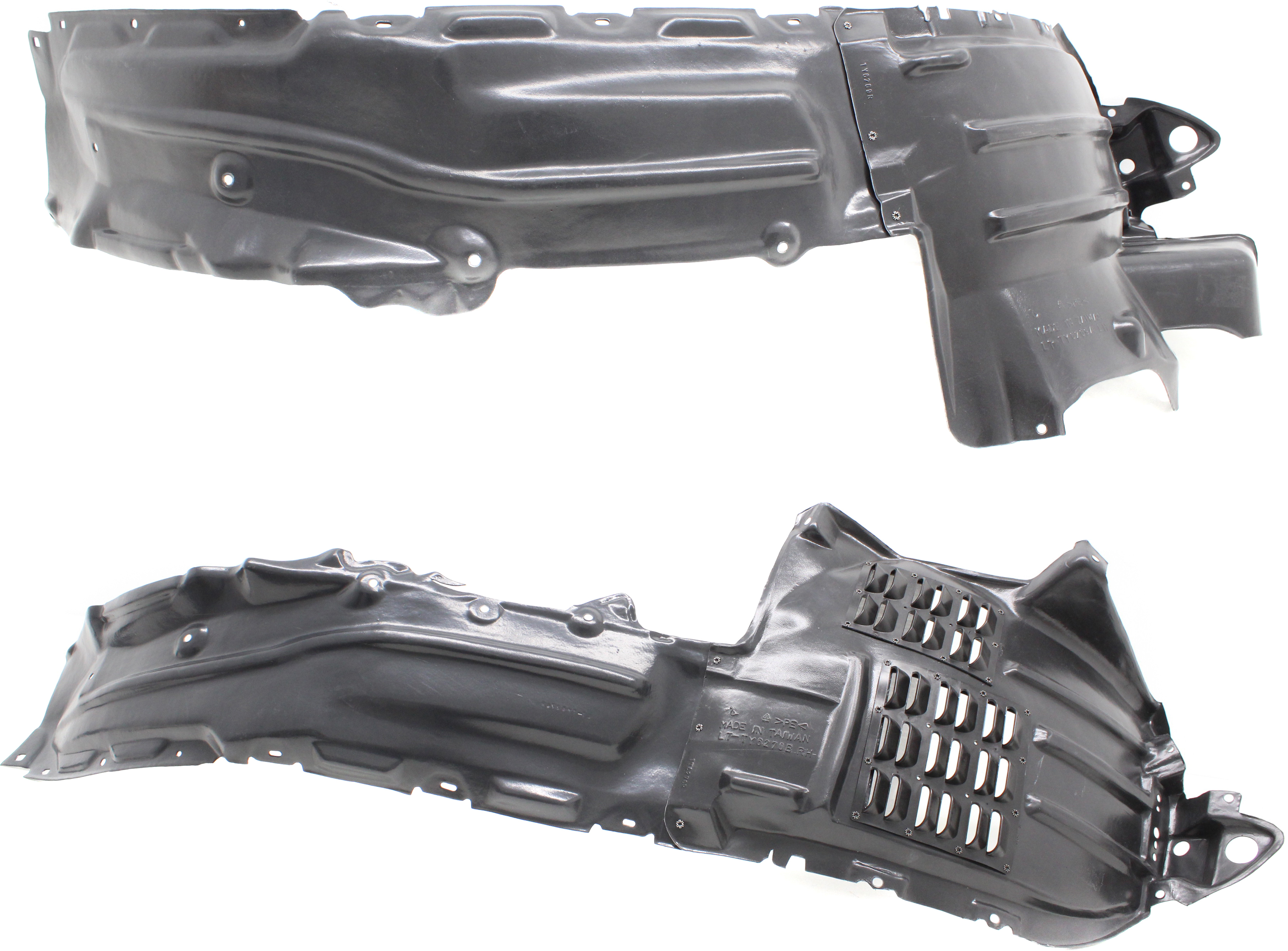 AM LAND CRUISER 16-21 FRONT FENDER LINER RH AND LH Rear Section w o Extension Sheet Vacuum Form w o Insulation Foam SKU SET RT22210005 Partslink TO1248213 TO1249213 OEM 5387560160 PFM 5387660130 PFM