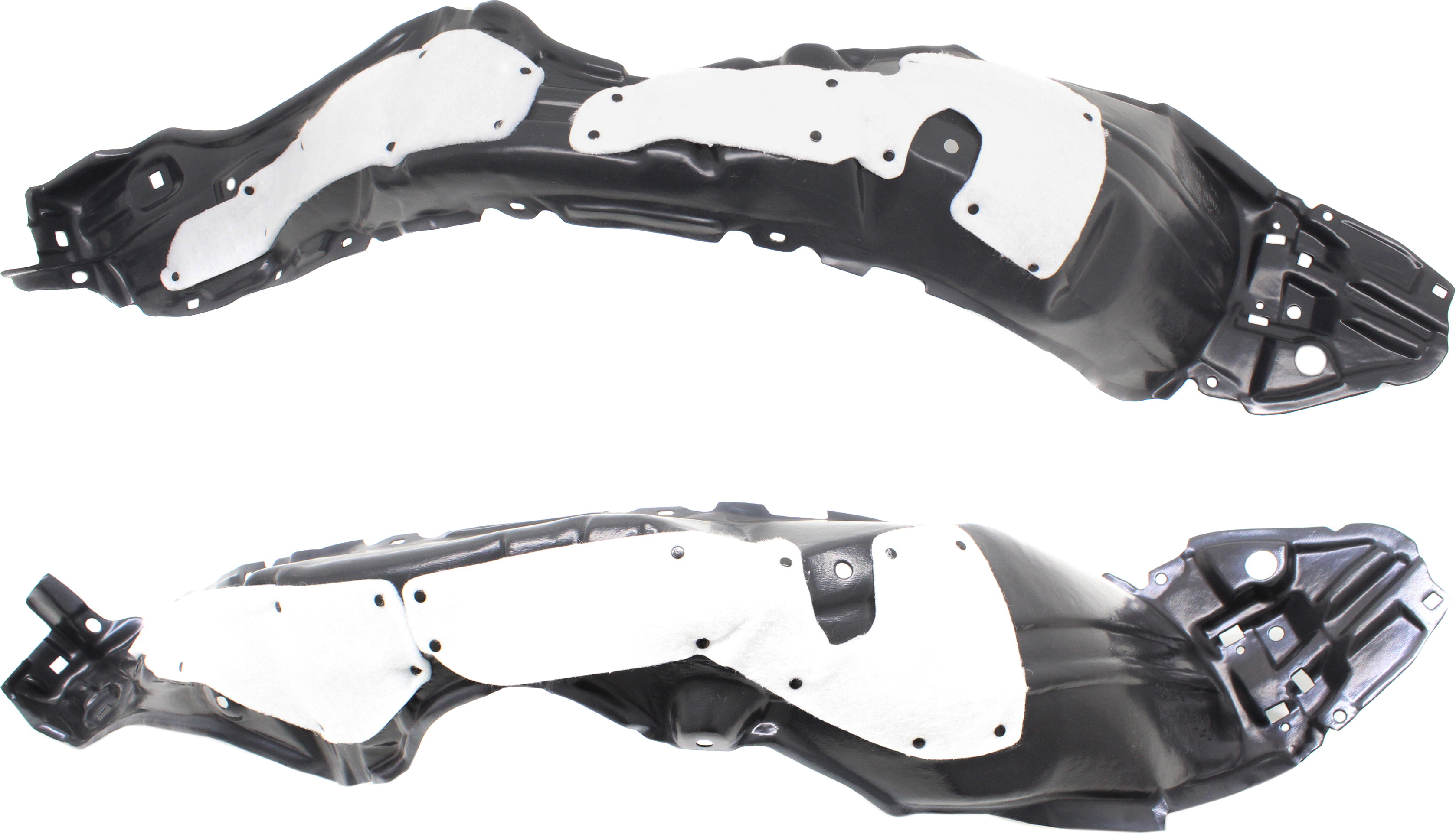 AM PRIUS C 15-17 FRONT FENDER LINER RH AND LH w Insulation Foam Type 2 SKU SET RT22210009 Partslink TO1248212 TO1249212 OEM 5387552340-5387652400