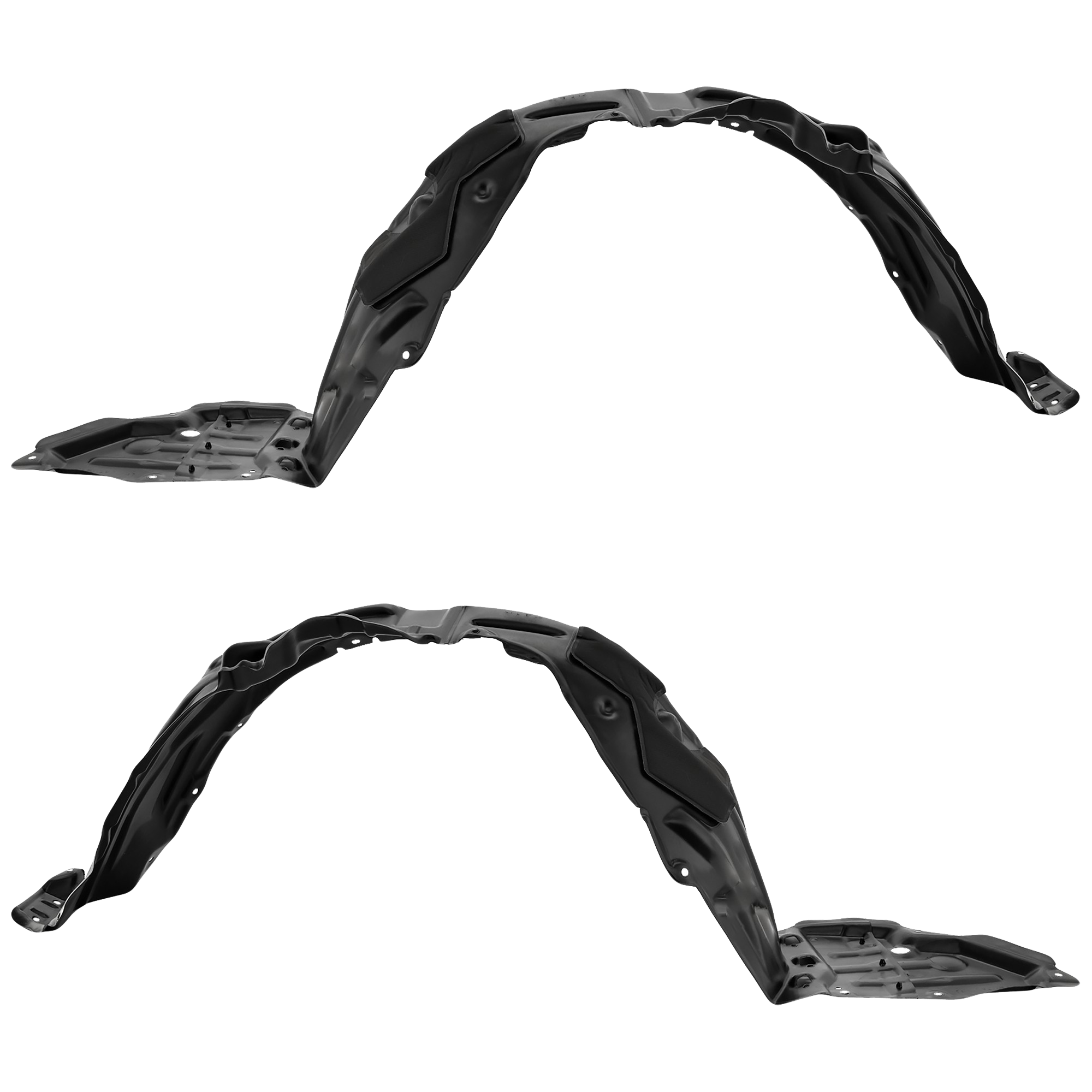 AM PRIUS 16-18 FRONT FENDER LINER RH AND LH Plastic Vacuum Form CAPA SKU SET RT22210011Q Partslink TO1249207C TO1248207C OEM 5387547070-5387647110