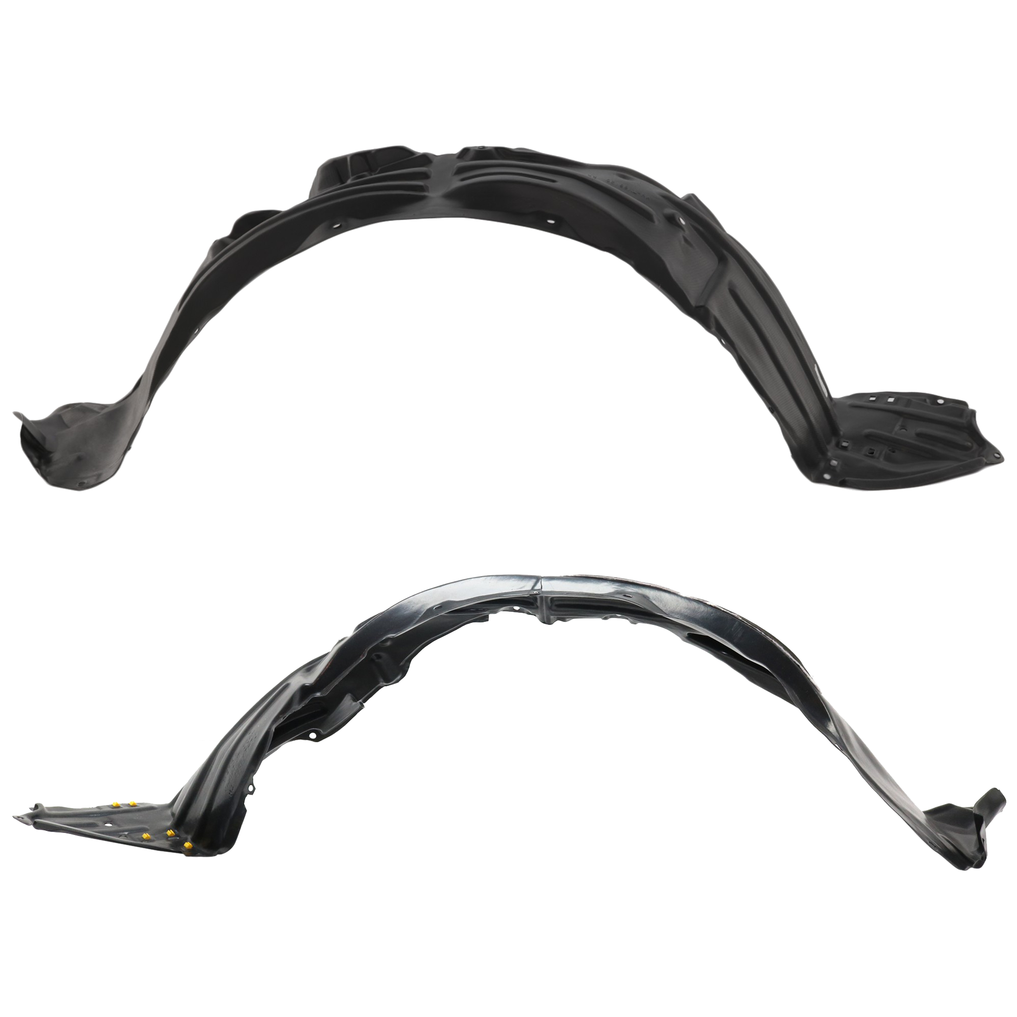 AM C HR 18-19 FRONT FENDER LINER RH AND LH Plastic Injection Form w Insulation Foam CAPA SKU SET RT22210017Q Partslink TO1248222C TO1249222C OEM 53876F4021-53875F4021