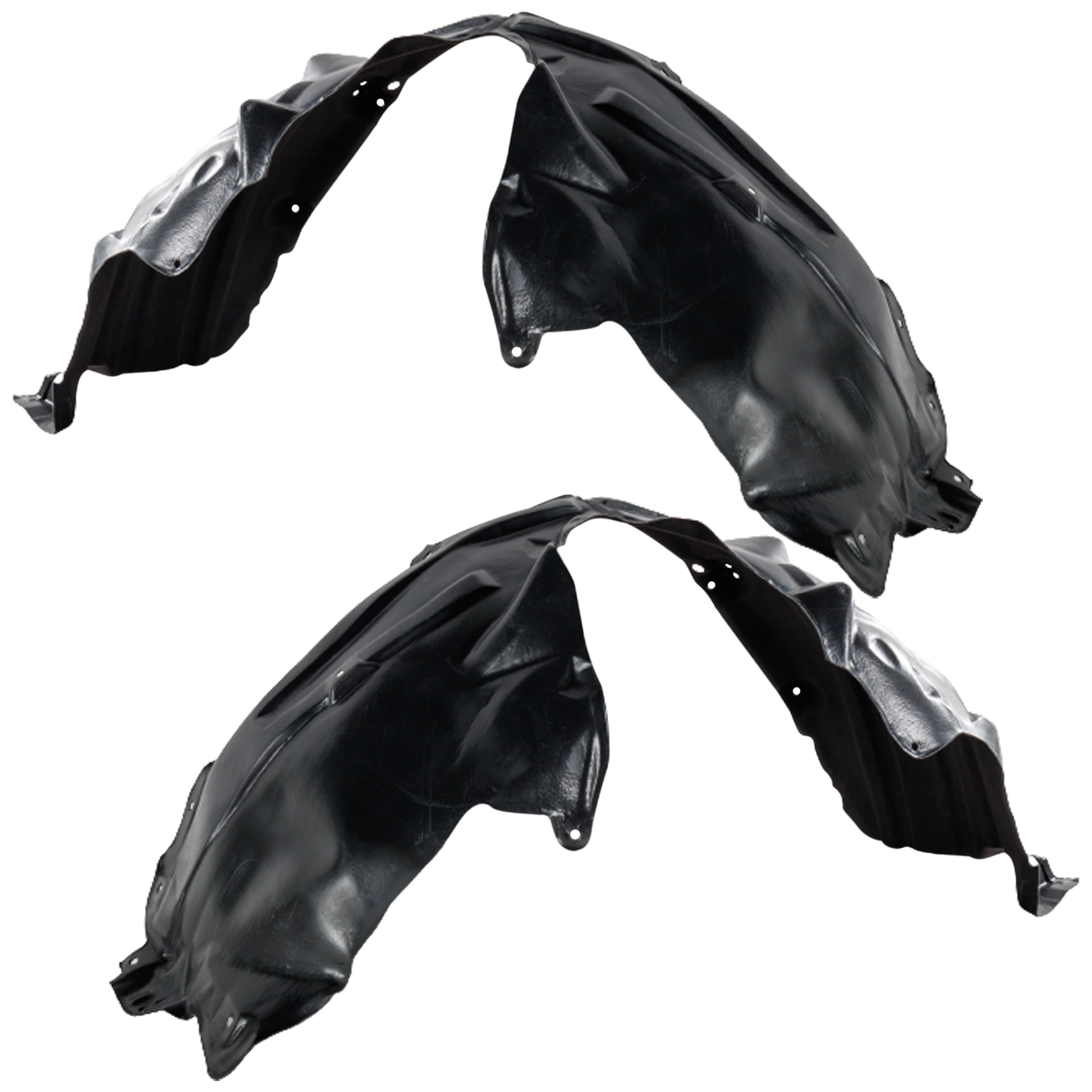 AM RAV4-19-25 FRONT FENDER LINER RH AND LH Assembly w Extension Sheet Polyethylene Heated Form SKU SET RT22210051 Partslink TO1248229 TO1249229 OEM 538750R080-538760R080