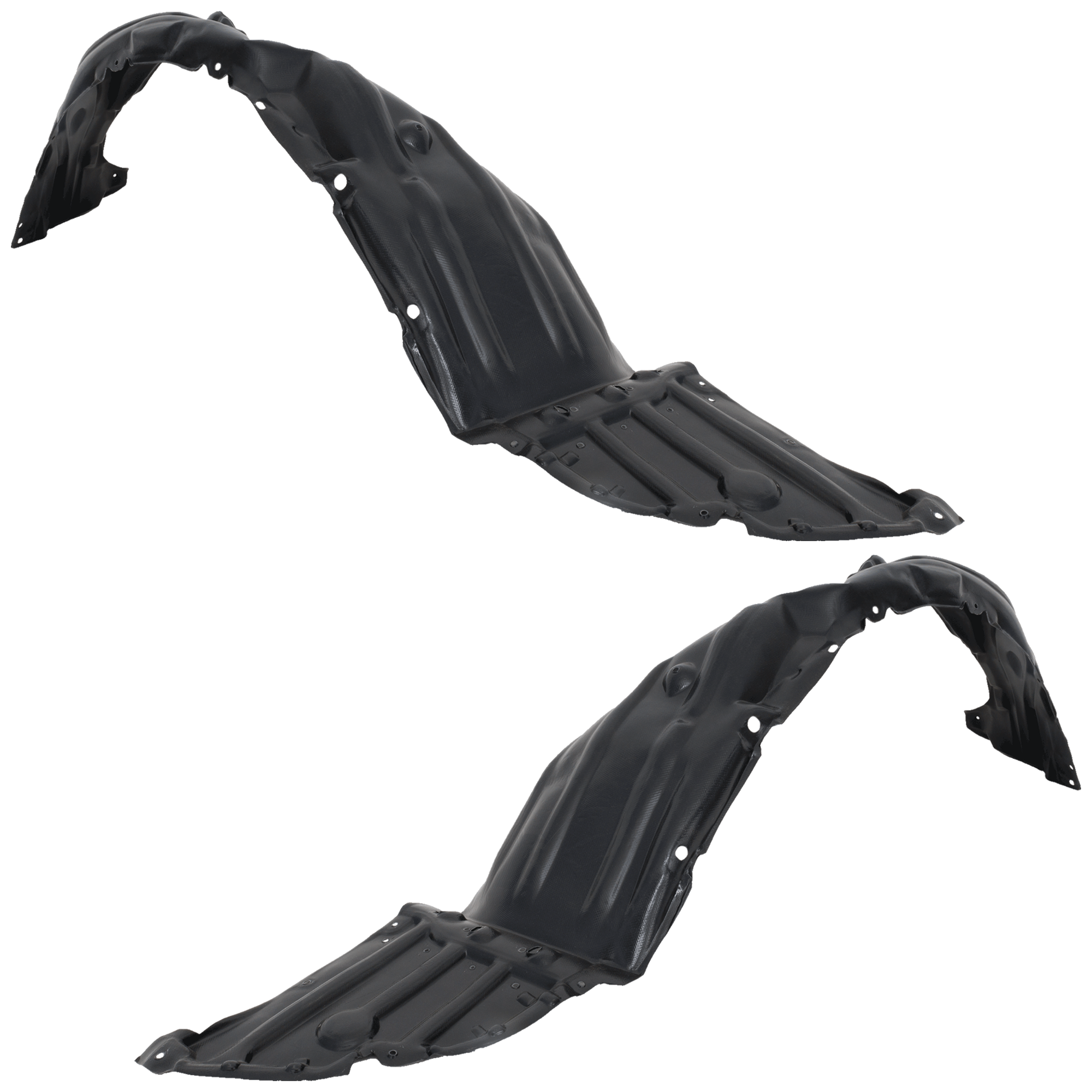 AM COROLLA 20-24 FRONT FENDER LINER RH AND LH Plastic Vacuum Form L LE Models Sedan Japan Built Vehicle w o Insulation SKU SET RT22210057 Partslink TO1248233 TO1249233 OEM 5380512100-5380612100