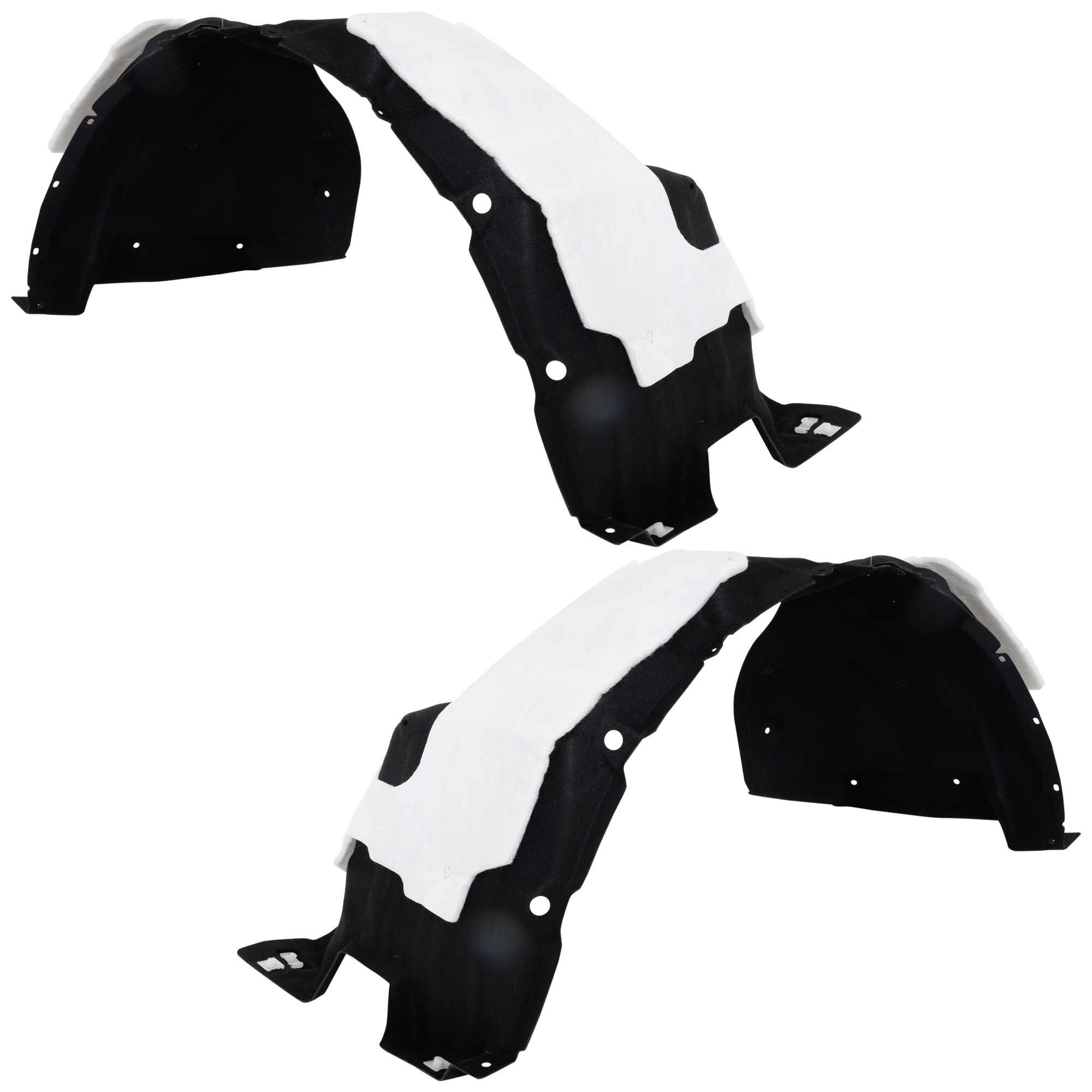 AM SIENNA 21-23 FRONT FENDER LINER RH AND LH Plastic Heated Form w Insulation Foam LE XLE XSE 25th Anniversary Limited Models CAPA SKU SET RT22210081Q Partslink TO1249248C TO1248248C OEM 5380508061-5380508062-53806080