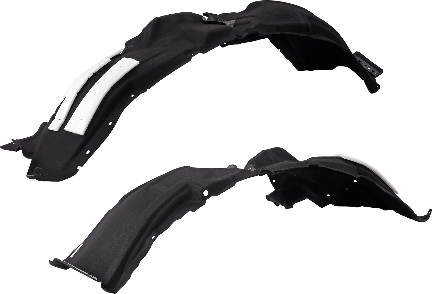 AM BZ4X 23-25 SOLTERRA 23-25 FRONT FENDER LINER RH AND LH Assembly Steel Injection Form w Insulation Foam SKU SET RT22210095 Partslink TO1248255 TO1249255 OEM 5387542130-5387642140
