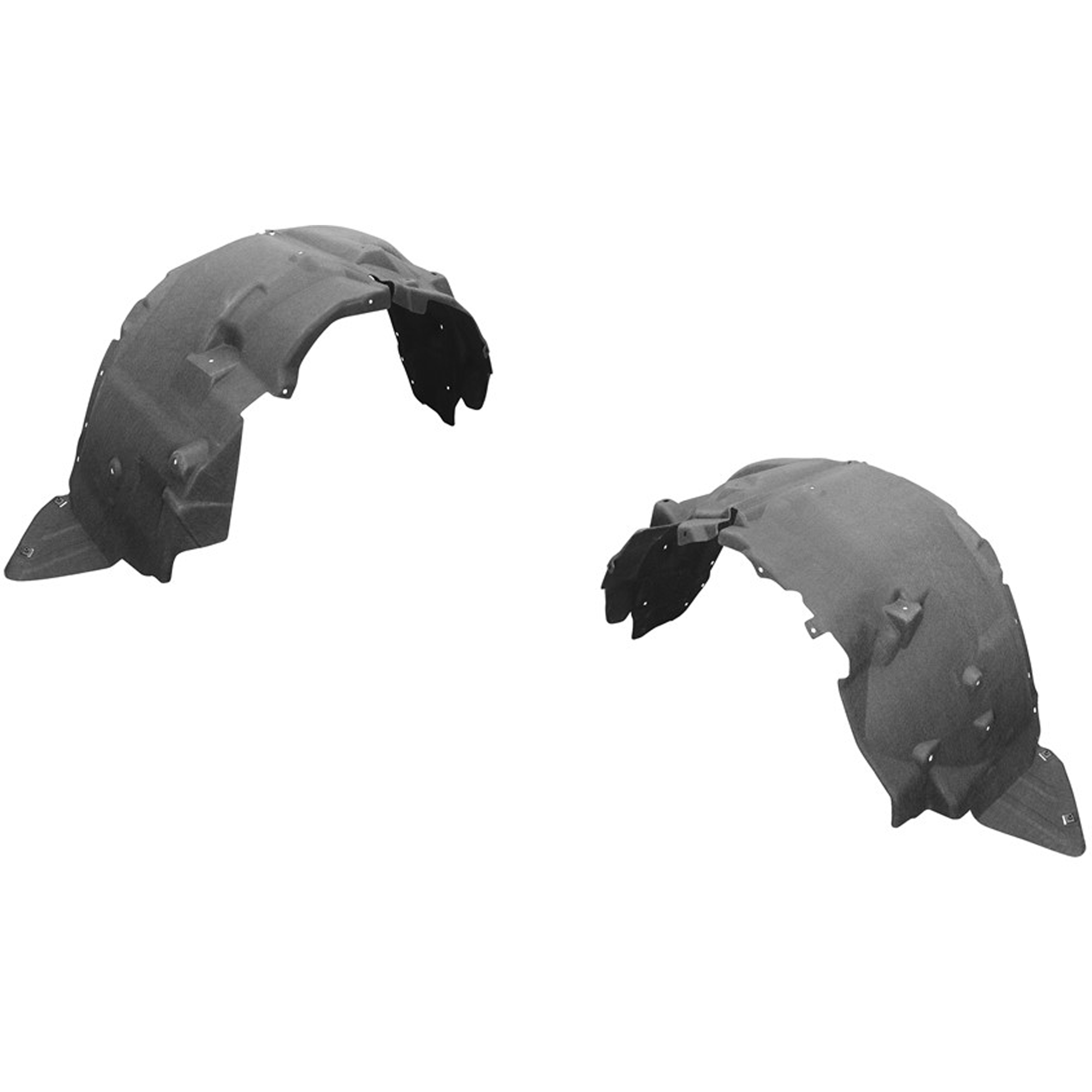 AM TUNDRA 22-25 FRONT FENDER LINER RH AND LH w o Spoiler Holes Vacuum Form CAPA SKU SET RT22210117Q Partslink TO1248253C TO1249253C OEM 538750C090-538760C080