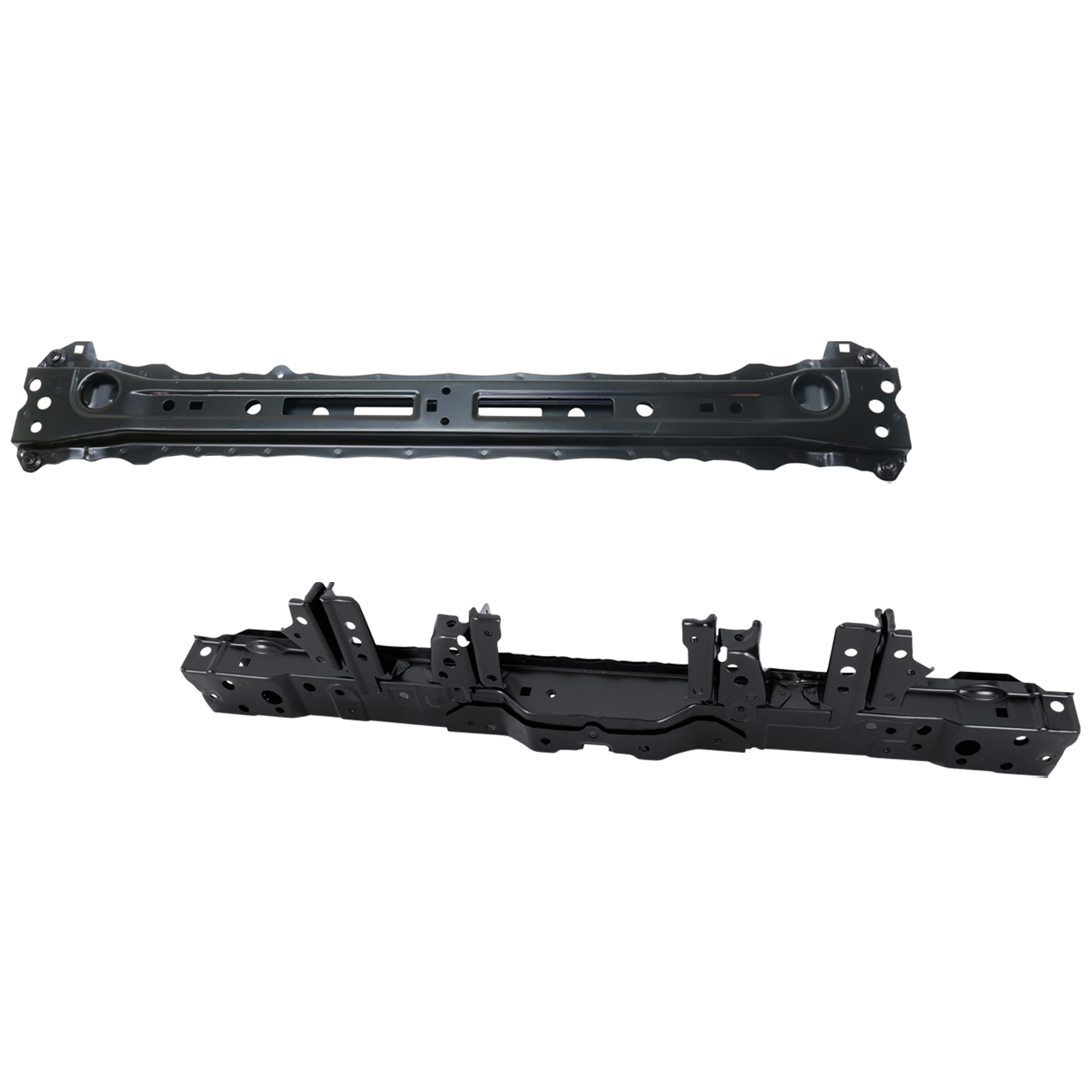 AM CROWN 23-24 RADIATOR SUPPORT UPPER AND LOWER Set of 2 Steel CAPA SKU SET RT25020019Q Partslink TO1225458C TO1225522C OEM 5320548900-5710406060-57104000