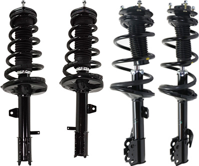 AM HIGHLANDER 01-03 FRONT AND REAR FULLY LOADED STRUT RH AND LH Gas Charged Twin tube Set of 4 SKU SET RT28050013-4 OEM 2701505591-819120-92140543 LS5