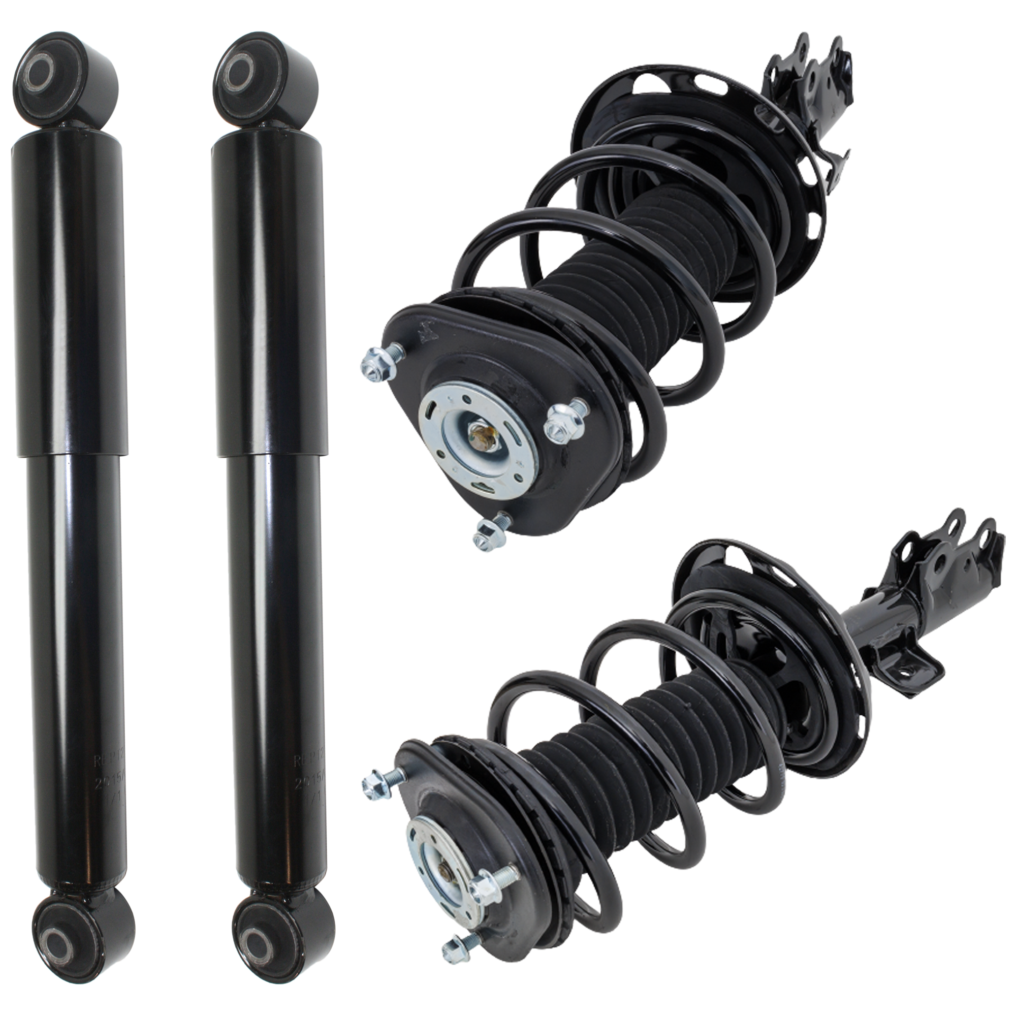 AM RAV4-06-12 FRONT AND REAR SHOCK AND FULLY LOADED STRUT RH AND LH Gas Charged Twin tube Set of 4 SKU SET RT28050015-4 OEM 11253-11255-172276-816931-9214