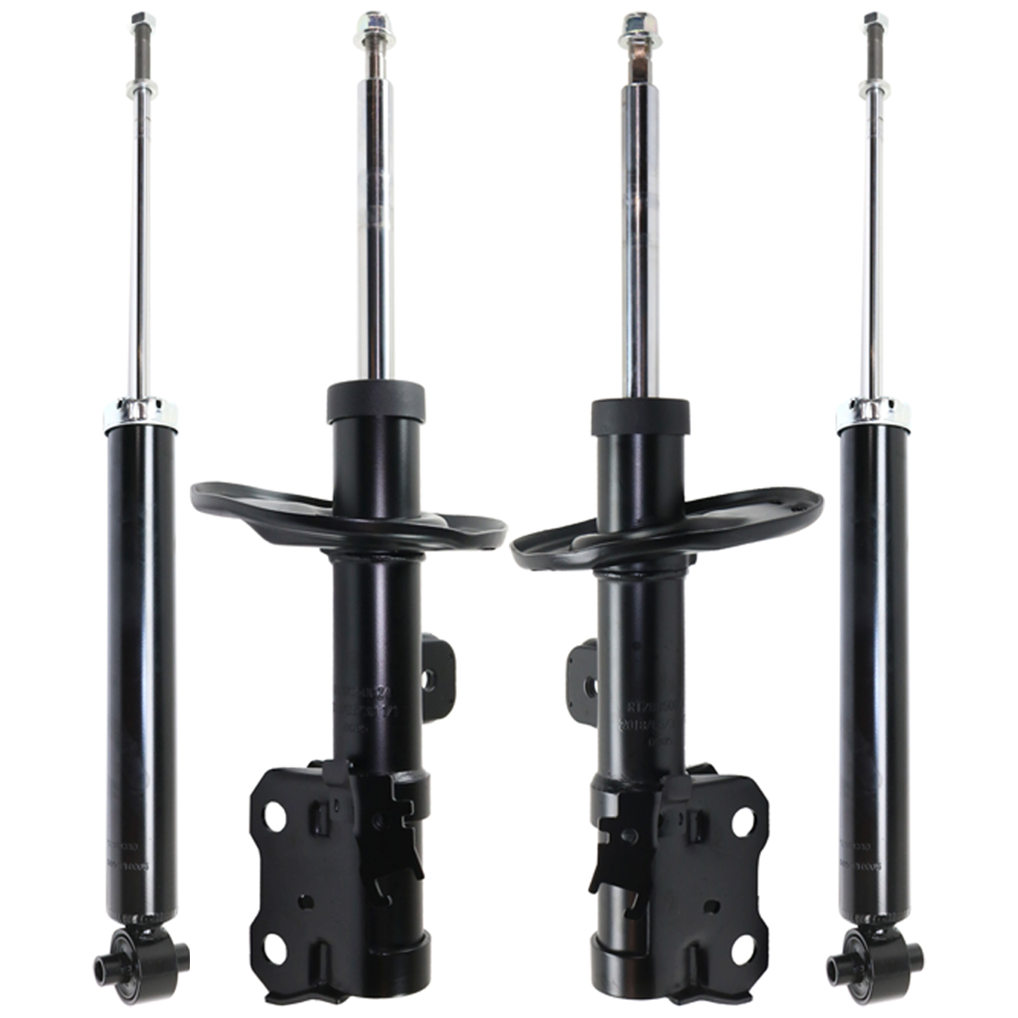 AM PRIUS 10-15 PRIUS PLUG IN 12-15 FRONT AND REAR SHOCK AND FULLY LOADED STRUT RH AND LH Gas Charged Twin tube Front Wheel Drive Set of 4 SKU SET RT28050023-4 OEM 568-548-530-804-204-000-000-000