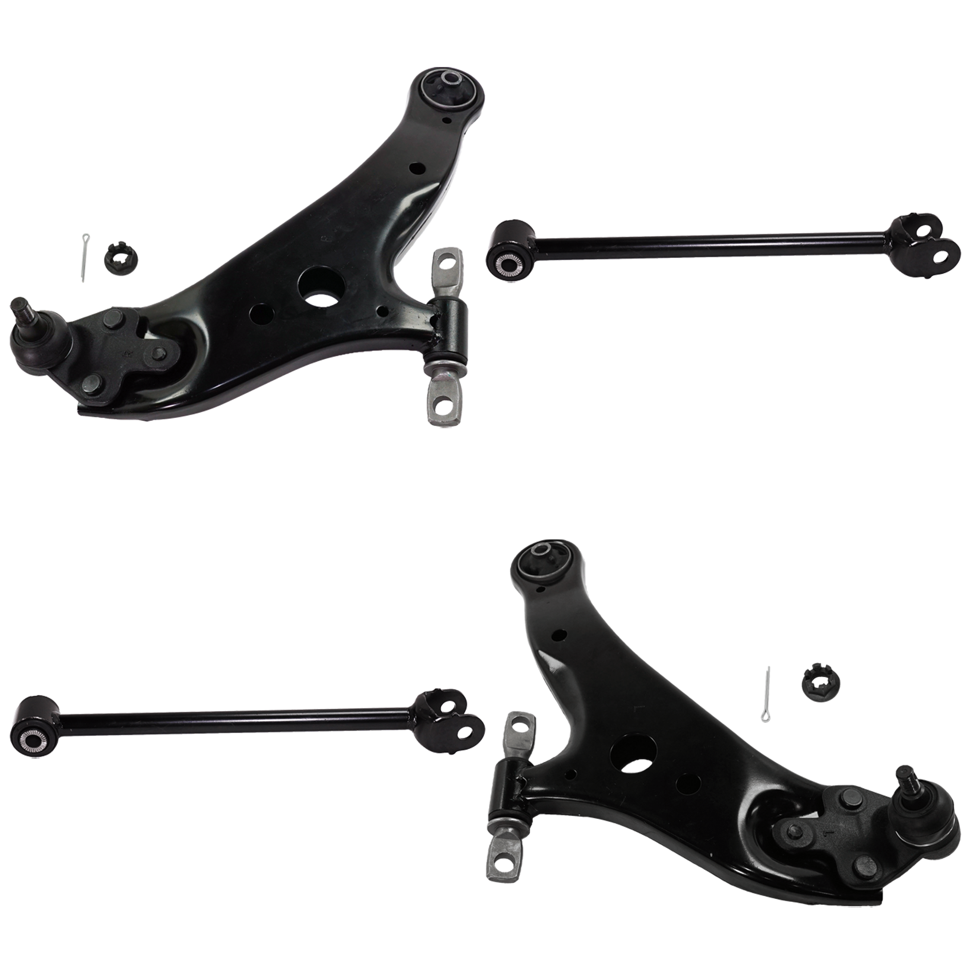 AM HIGHLANDER 08-13 VENZA 09-15 FRONT AND REAR CONTROL ARM RH AND LH Lower Rearward Set of 4 SKU SET RT28150023-4 OEM 480680E050-480680E060-480680T0