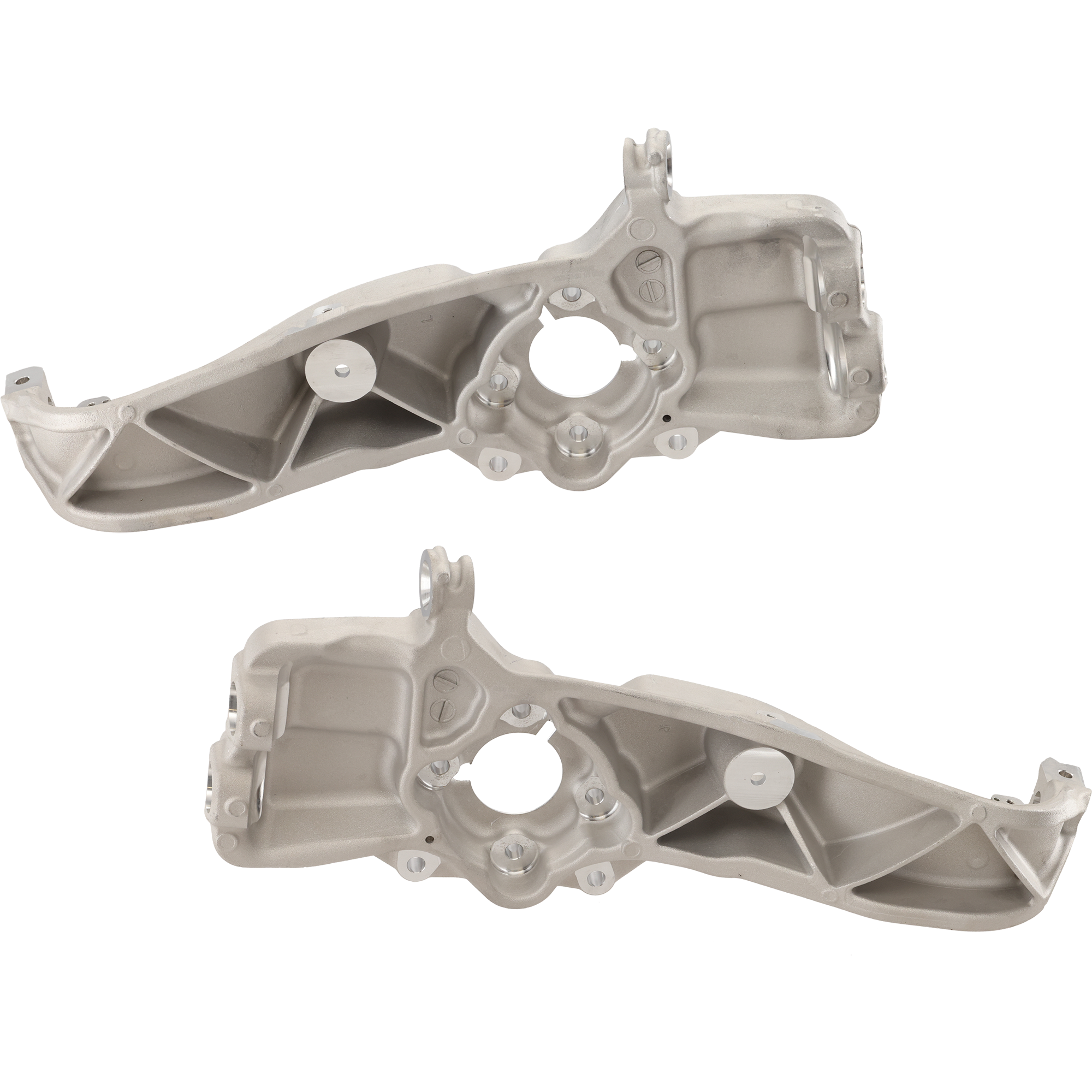 AM MODEL S 12-21 FRONT KNUCKLE RH AND LH Silver Aluminum Dual Motor SKU SET RT28390017 OEM 103060500D 103060600D