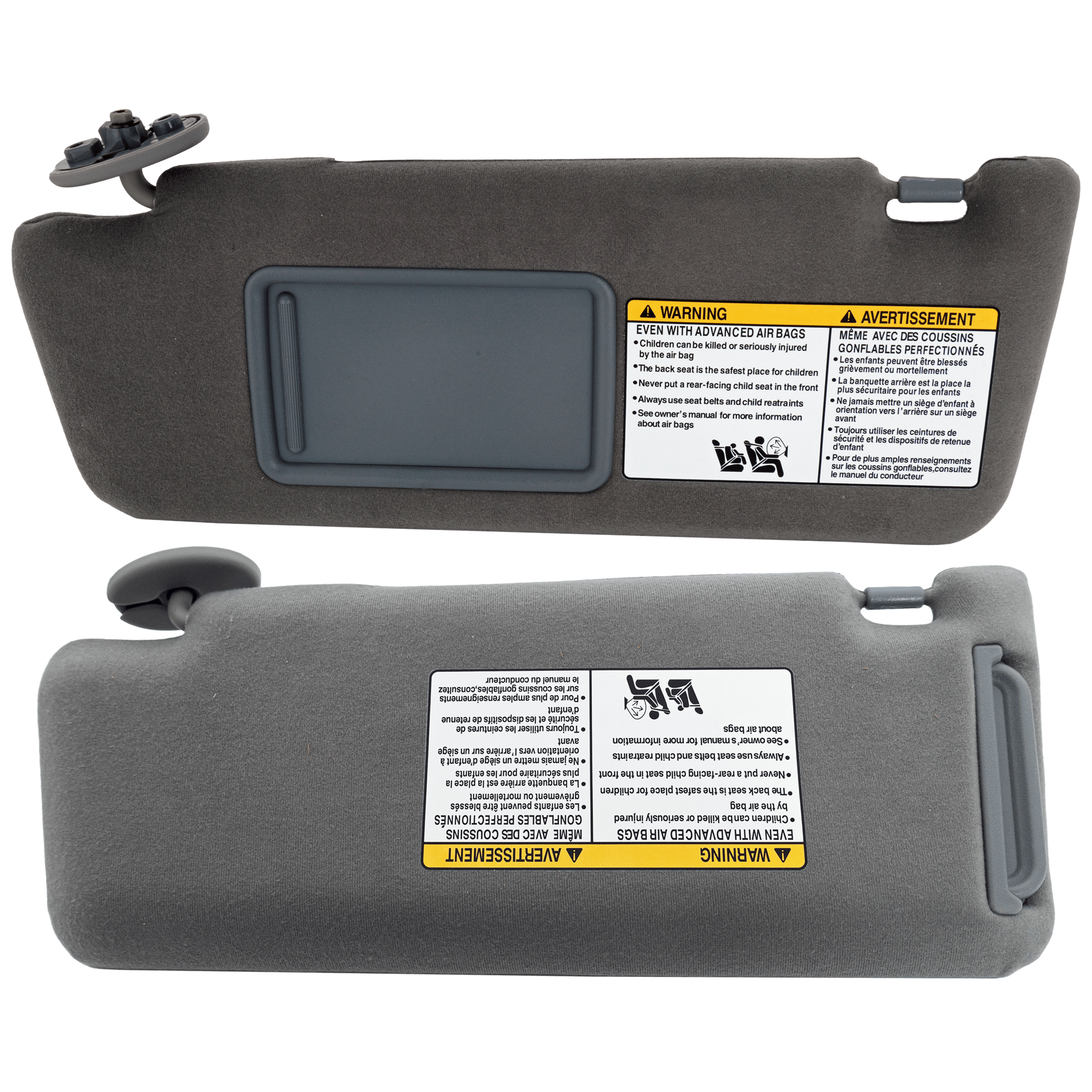 AM TACOMA 05-15 SUN VISOR RH AND LH Gray SKU SET RT42170011 OEM 7431035C00B0-7432035C30B0
