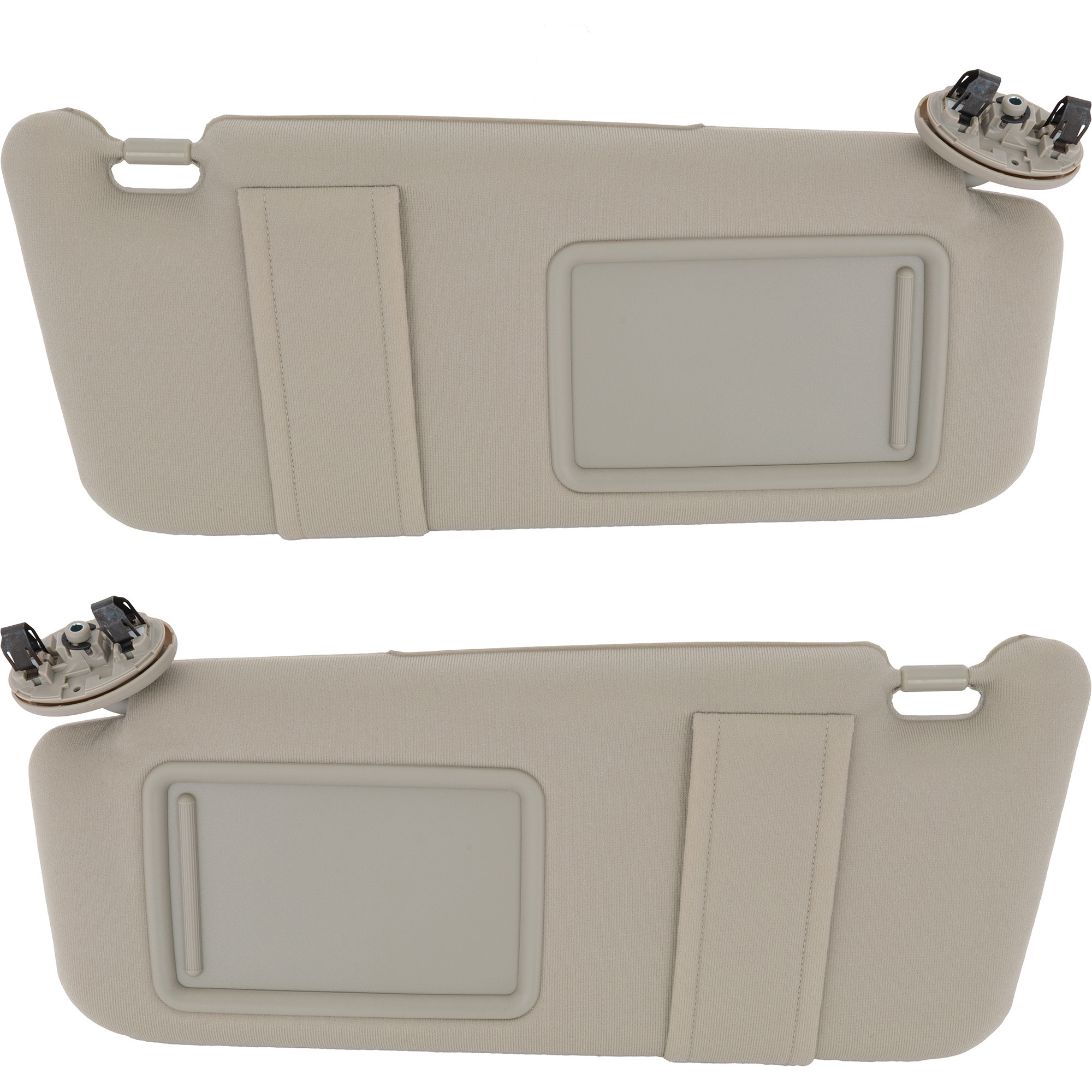 AM CAMRY 07-11 SUN VISOR RH AND LH Beige Illuminated SKU SET RT42170015 OEM 0400230306E0-7431006770E0-0400