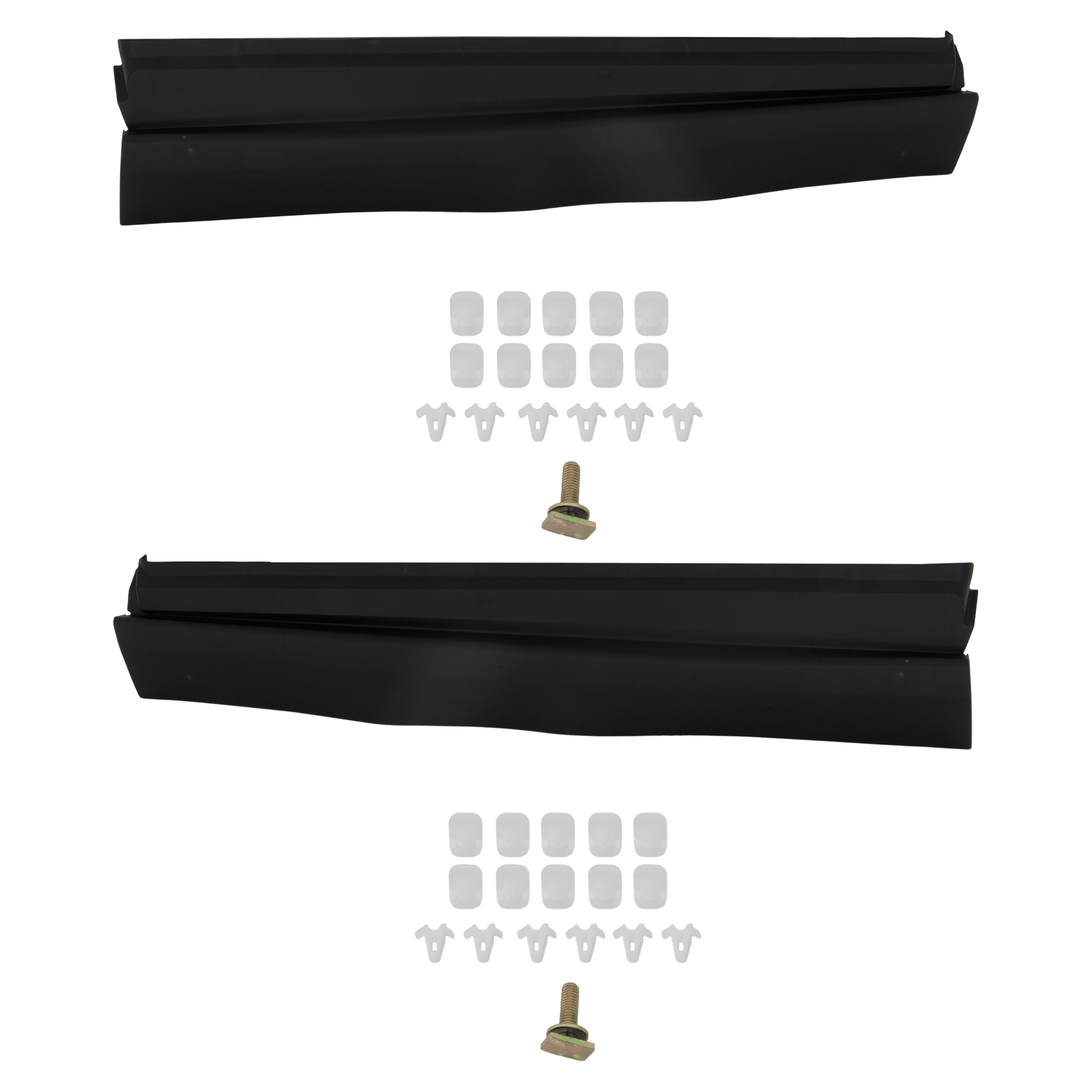 AM HIGHLANDER 19-19 FRONT DOOR MOLDING RH AND LH Assembly Flat Black SKU SET RT46170007 Partslink TO1305114 TO1304114 OEM 750710E120-750720E120