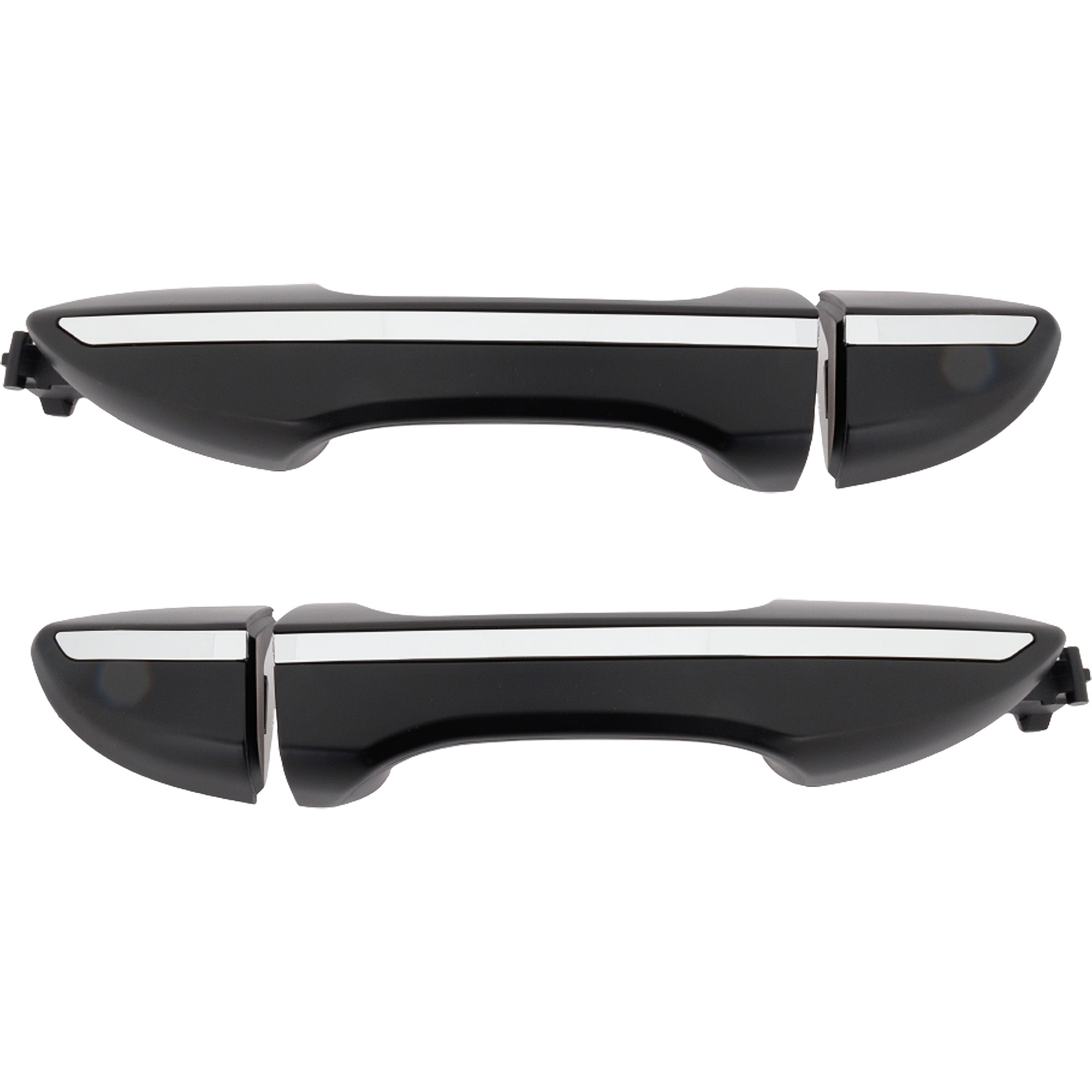 AM COROLLA 14-19 FRONT EXTERIOR DOOR HANDLE RH AND LH Chrome Lever Primed Black Insert w o Keyhole SKU SET RT46250029K OEM 6921002200B0-6922002130B0