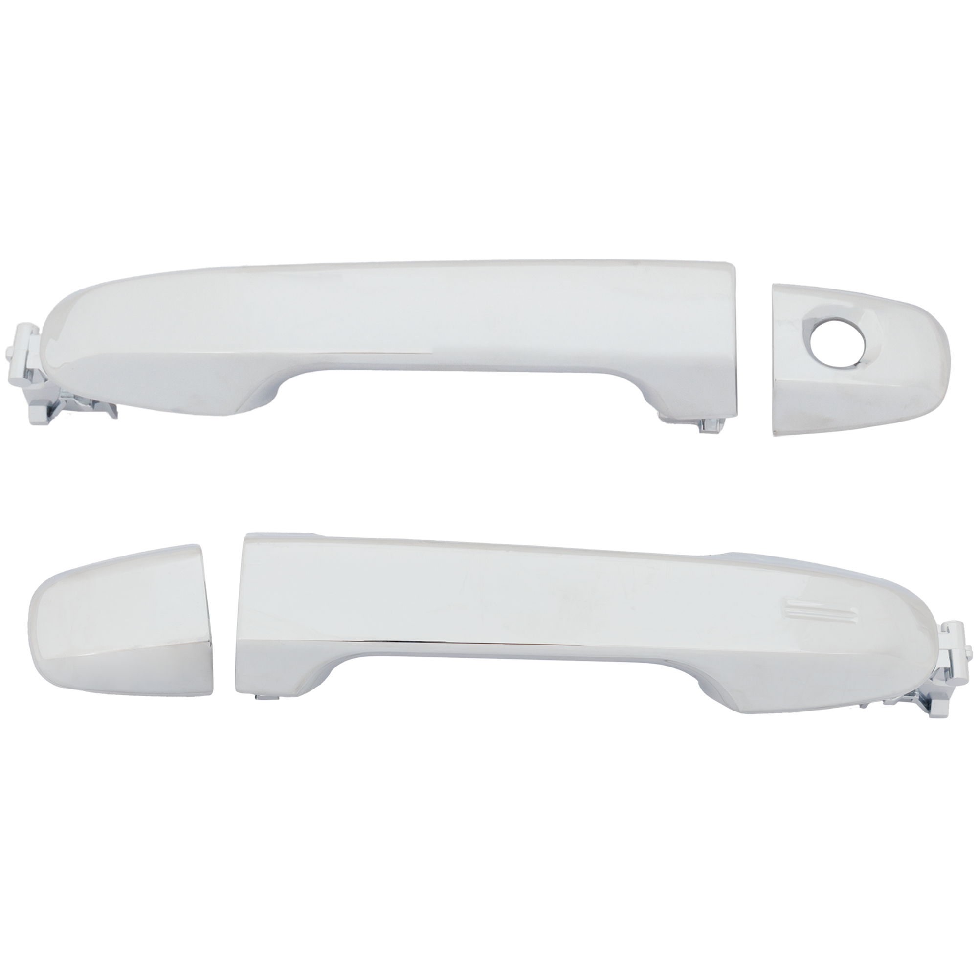 AM CAMRY 12-21 IMPREZA 17-23 FRONT EXTERIOR DOOR HANDLE RH AND LH All Chrome w Cover w o Keyhole LH w Keyhole SKU SET RT46250065K OEM 61160FL03AWW 61134FL03AWW 6113