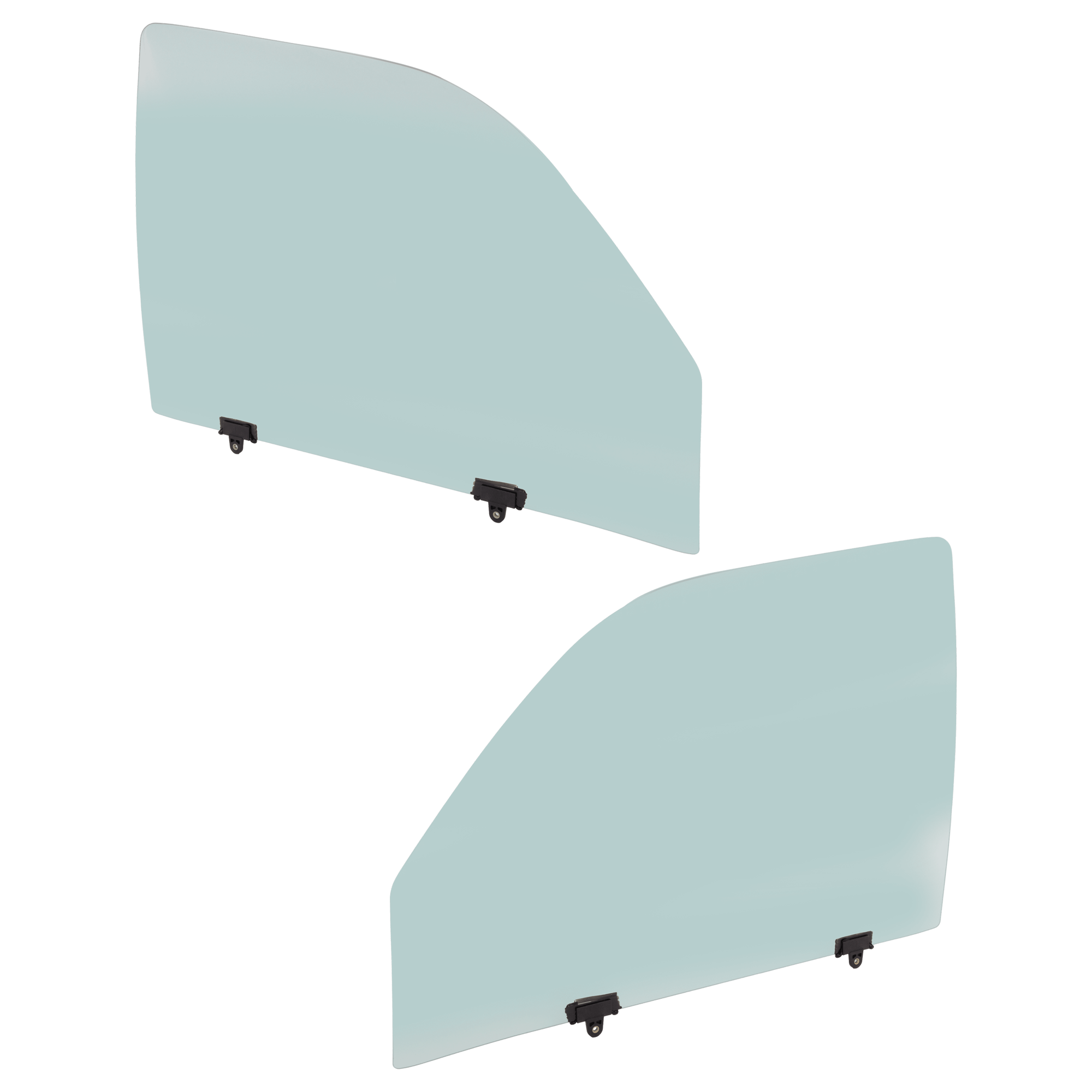 AM TOYOTA 4RUNNER 96-02 FRONT DOOR GLASS RH AND LH Green Tint w Clip 99-02 w o Waterproof Coat SKU SET RT48010005 OEM 6810135150-6810135180-68102351