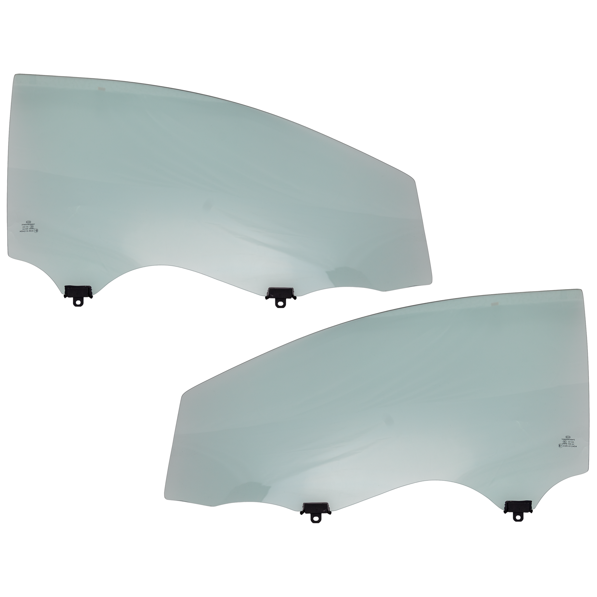 AM YARIS 07-12 FRONT DOOR GLASS RH AND LH Green Tint Sedan w Solar Clip SKU SET RT48010025 OEM 6811052270-6812052270