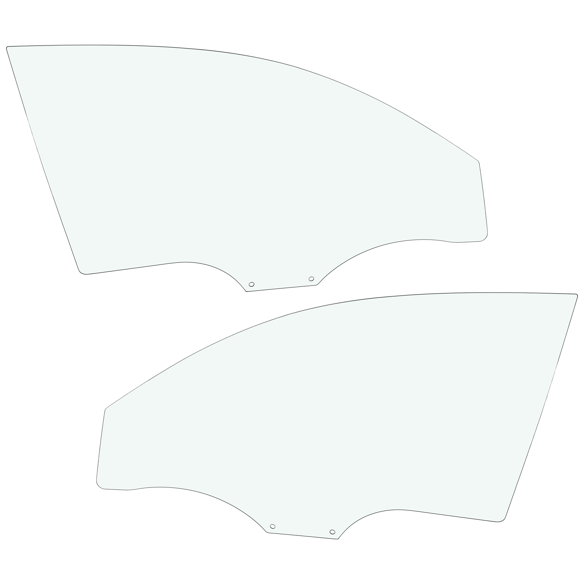 AM TOYOTA ACCENT 07-11 FRONT DOOR GLASS RH AND LH Green Tint Hatchback SKU SET RT48010029 OEM 824111E210-824211E210