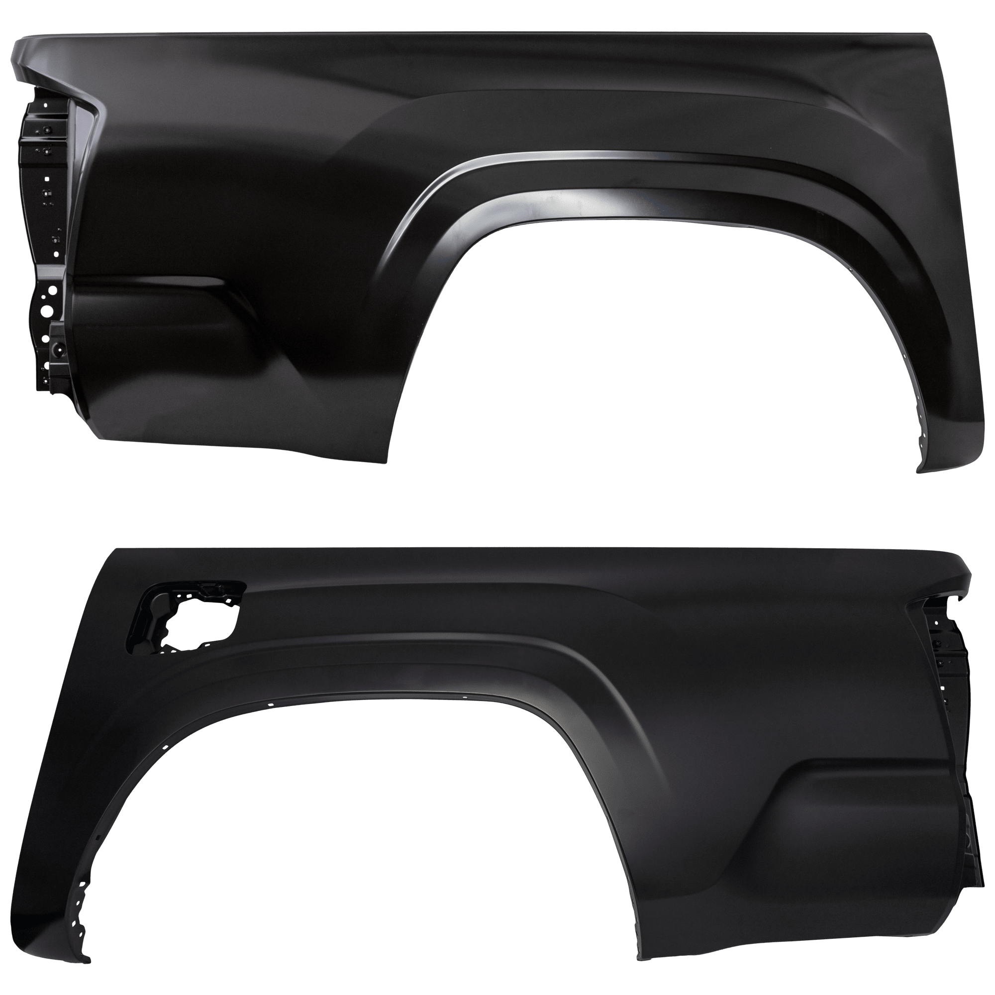AM TACOMA 16-23 REAR TRUCK BEDSIDE PANEL RH AND LH Primed Steel Crew Cab w o Fender Flare Holes 5 Ft. Bed CAPA SKU SET RT55210003Q Partslink TO1757106C TO1756106C OEM 6550004440-6560004380