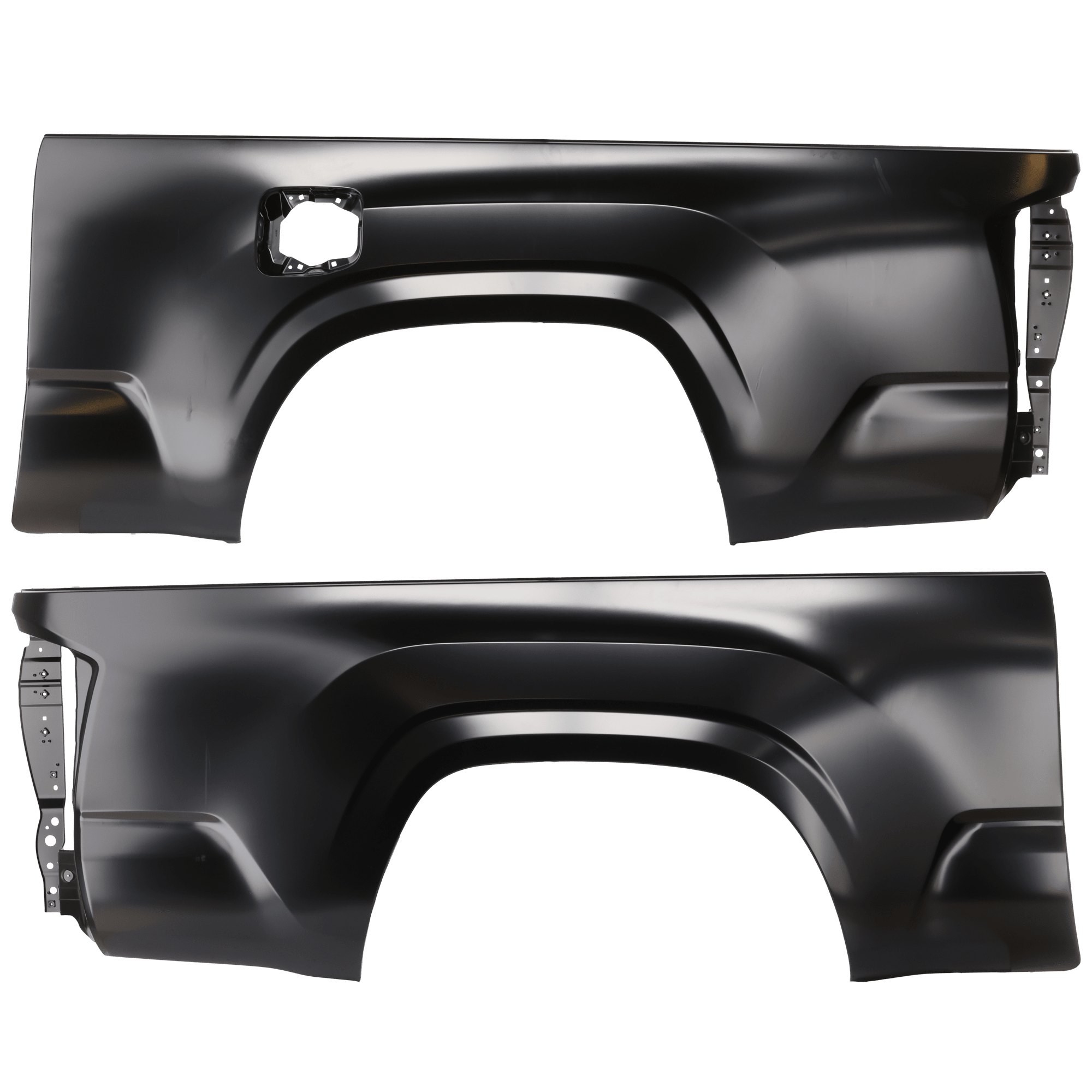 AM TACOMA 16-23 REAR TRUCK BEDSIDE PANEL RH AND LH Primed Steel Crew Extended Cab w o Fender Flare Holes 6 Ft. Bed CAPA SKU SET RT55210007Q Partslink TO1757108C TO1756108C OEM 6550004450-6560004390