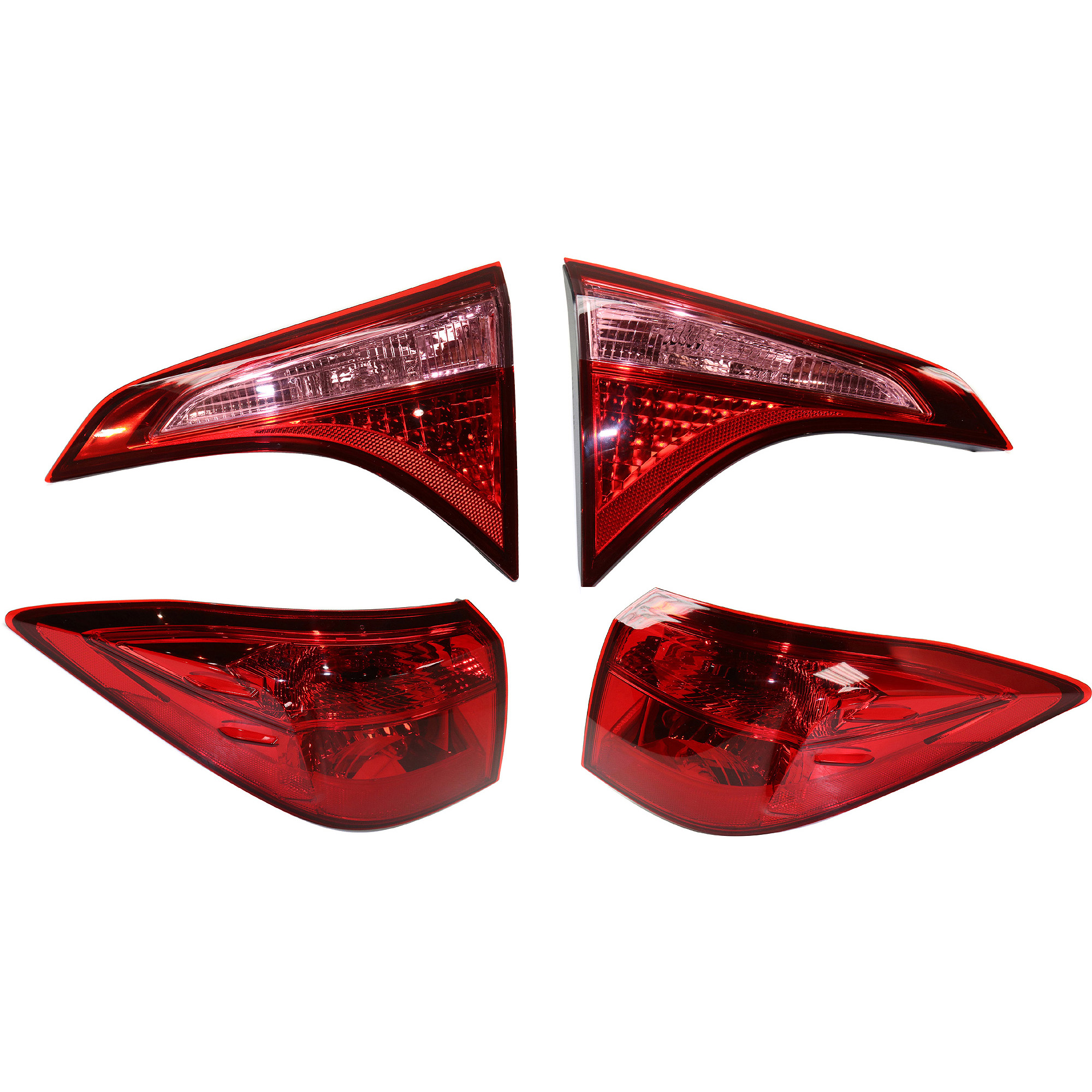 AM COROLLA 17-19 TAIL LAMP RH AND LH Inner and Outer Assembly Halogen SKU SET RT73010004-4 Partslink TO2802135 TO2803135 TO2804131 TO2805131 OEM 8155002B10-8156002B10-8158002A
