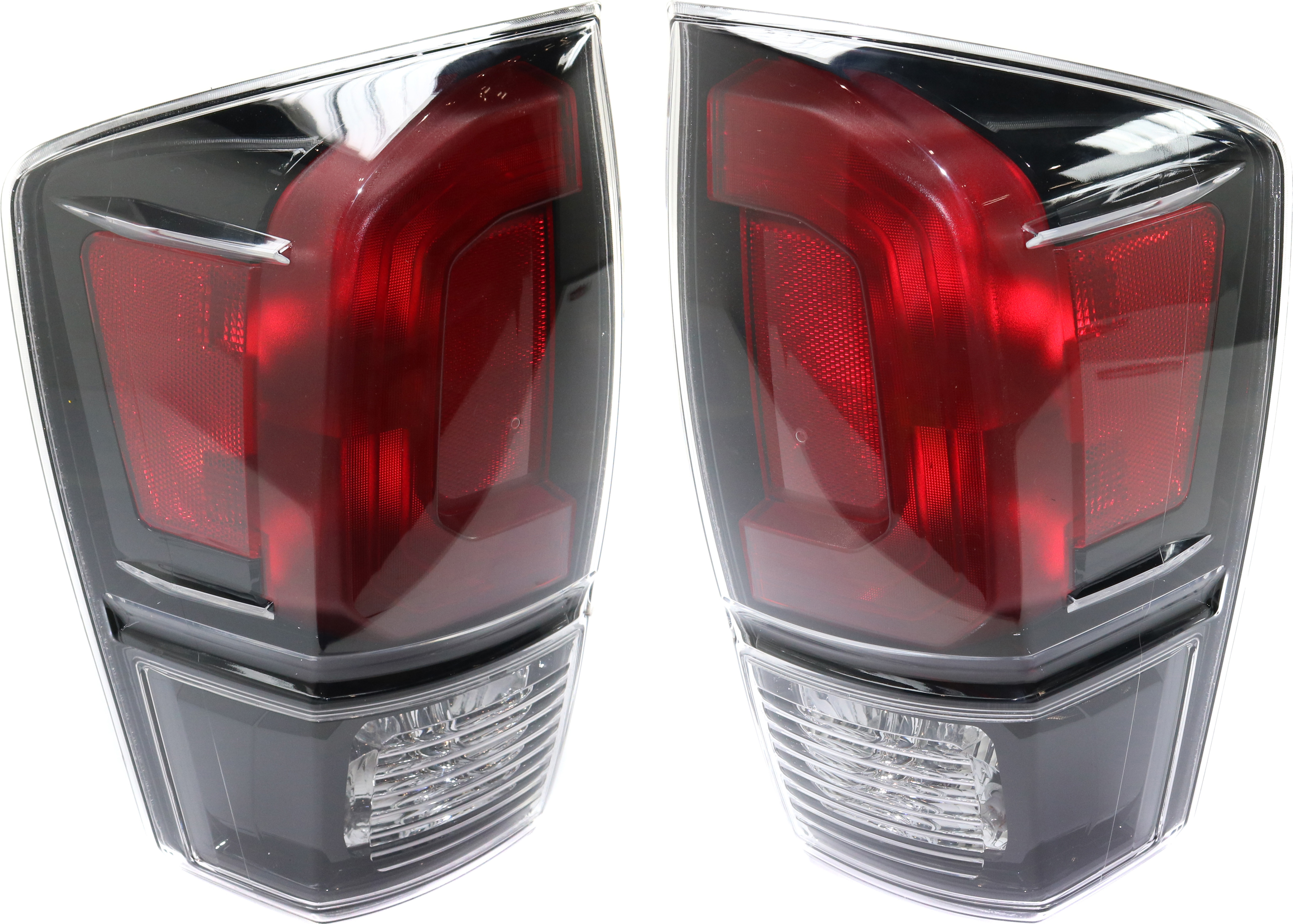AM TACOMA 17-19 TAIL LAMP RH and LH Assembly Black Interior CAPA SKU SET RT73010013Q Partslink TO2801201C TO2800201C OEM 8155004200-8156004200
