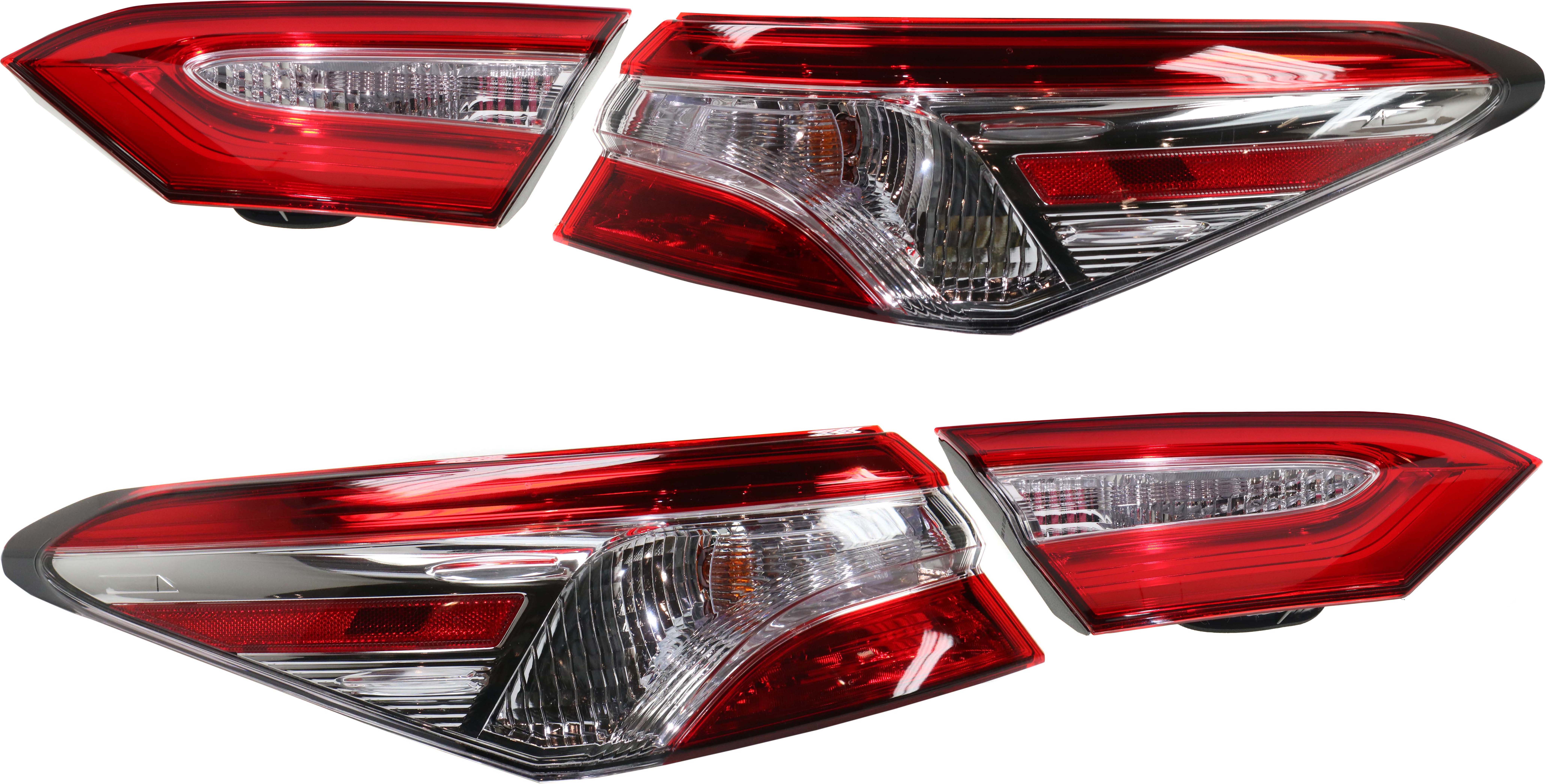 AM CAMRY 18-20 TAIL LAMP RH AND LH Inner and Outer North America Built Assembly North America Built Vehicle CAPA SKU SET RT73010029Q 4 Partslink TO2802140C TO2803140C TO2804134C TO2805134C OEM 8155006720-8156006720-81580066